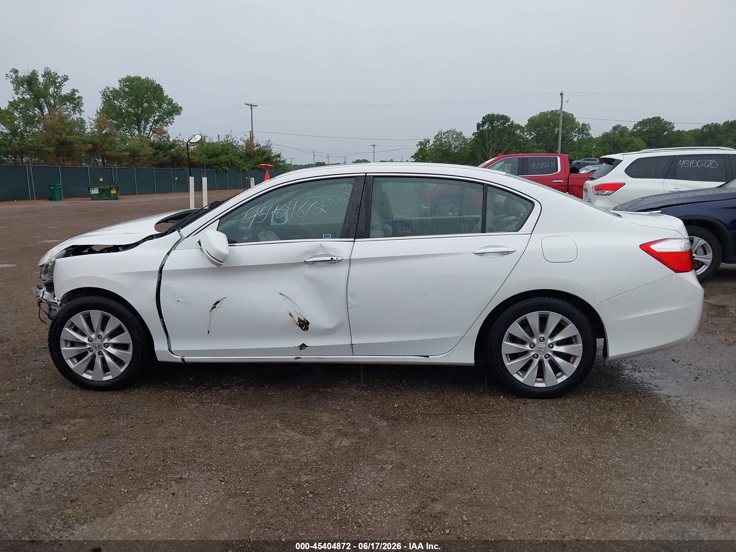 2015 Honda Accord Ex White vin: 1HGCR2F74FA206090