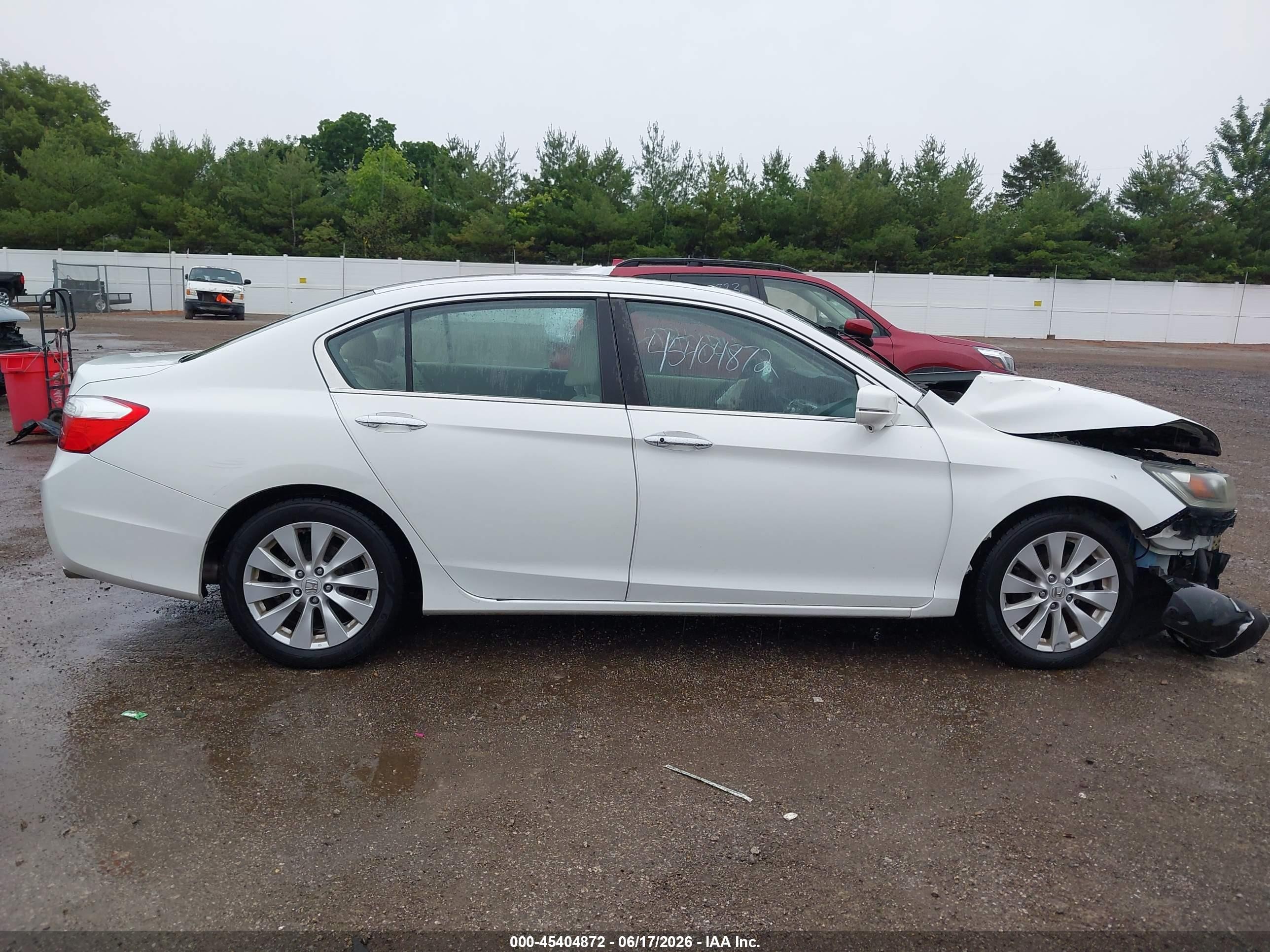 2015 Honda Accord Ex White vin: 1HGCR2F74FA206090