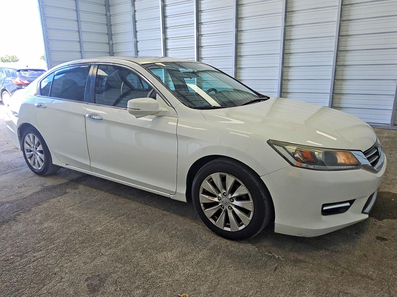 2015 Honda Accord Ex White vin: 1HGCR2F74FA207238