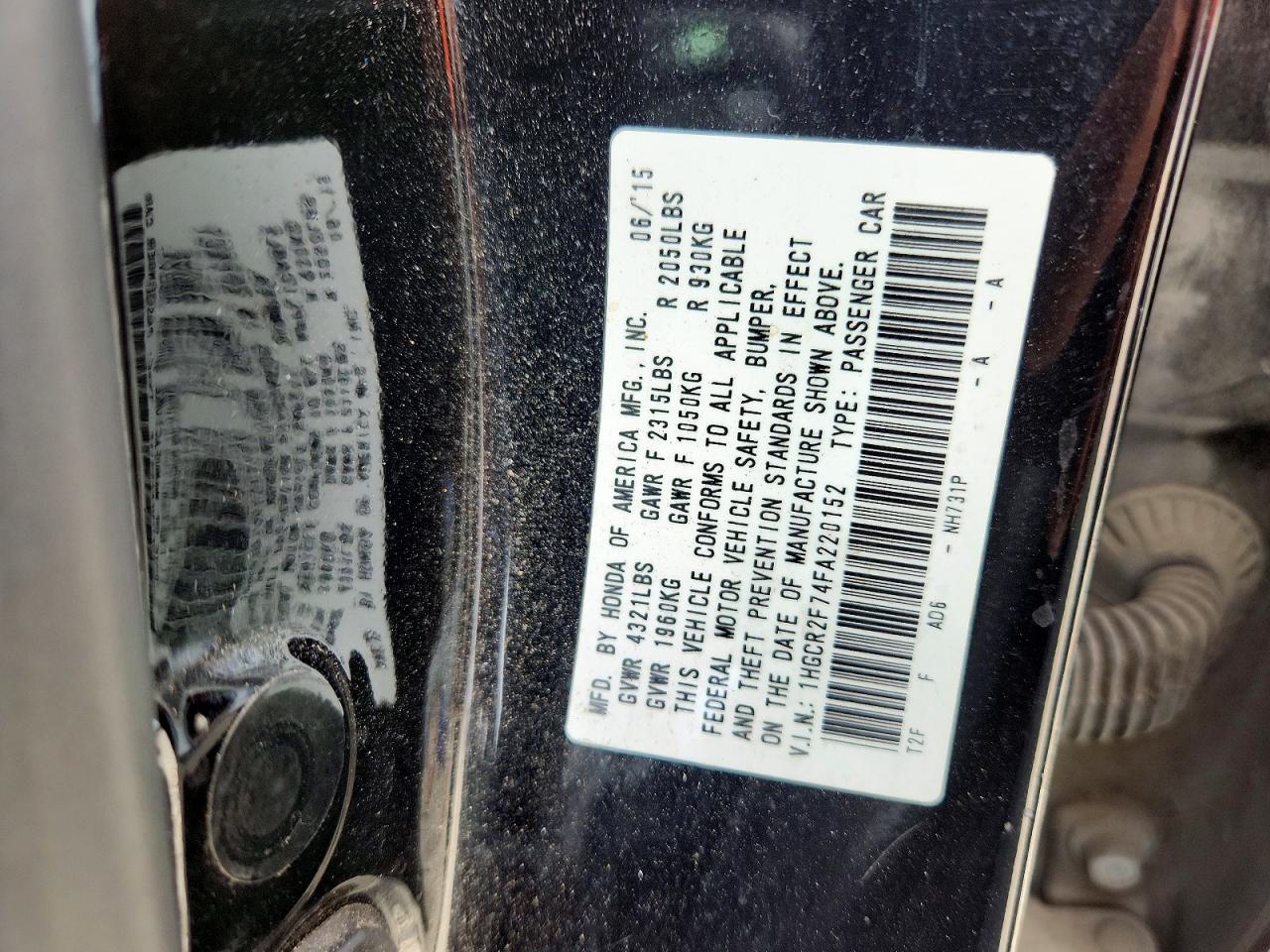 2015 Honda Accord Ex Black vin: 1HGCR2F74FA220152