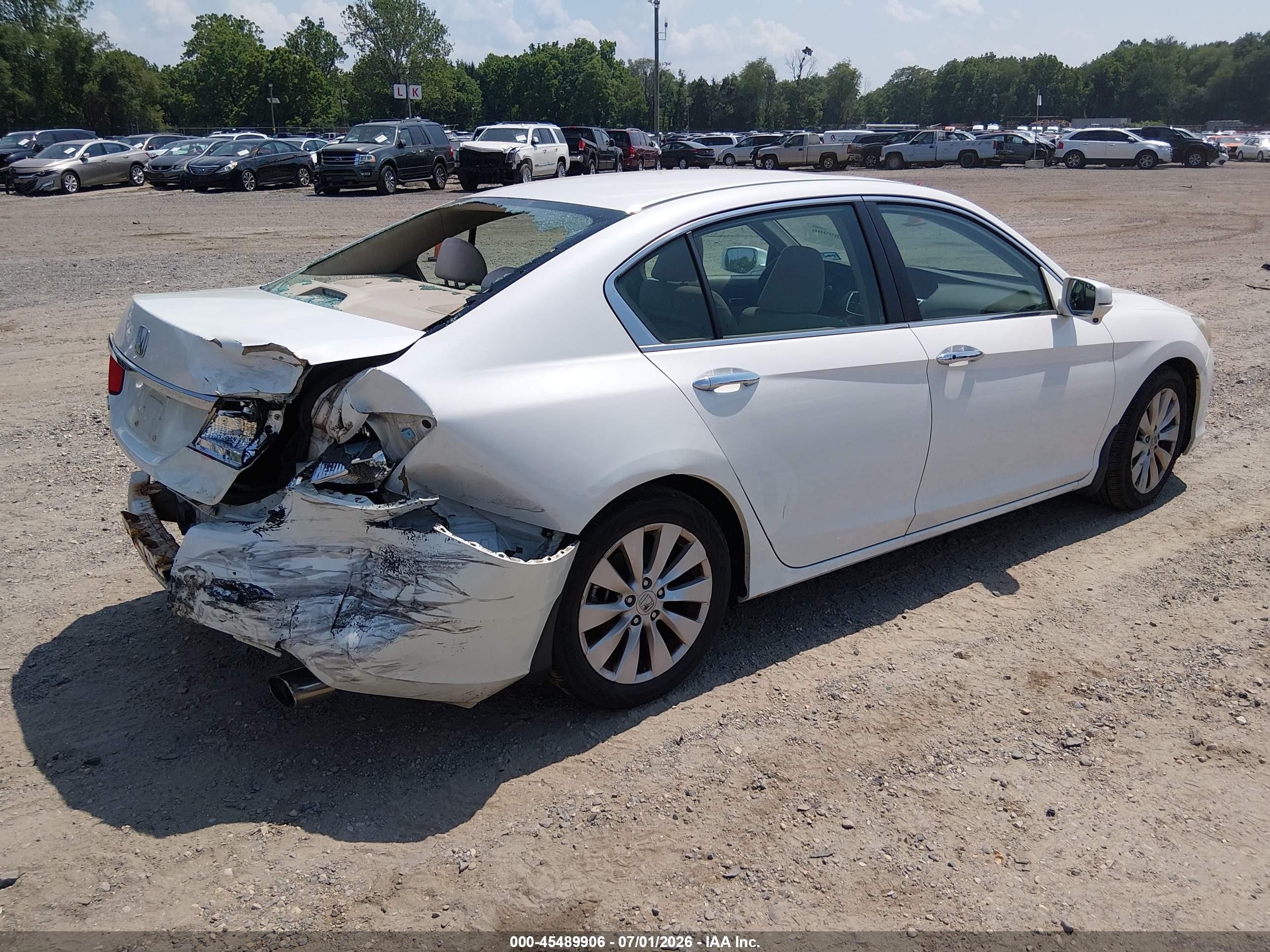 2013 Honda Accord Ex White vin: 1HGCR2F75DA006963