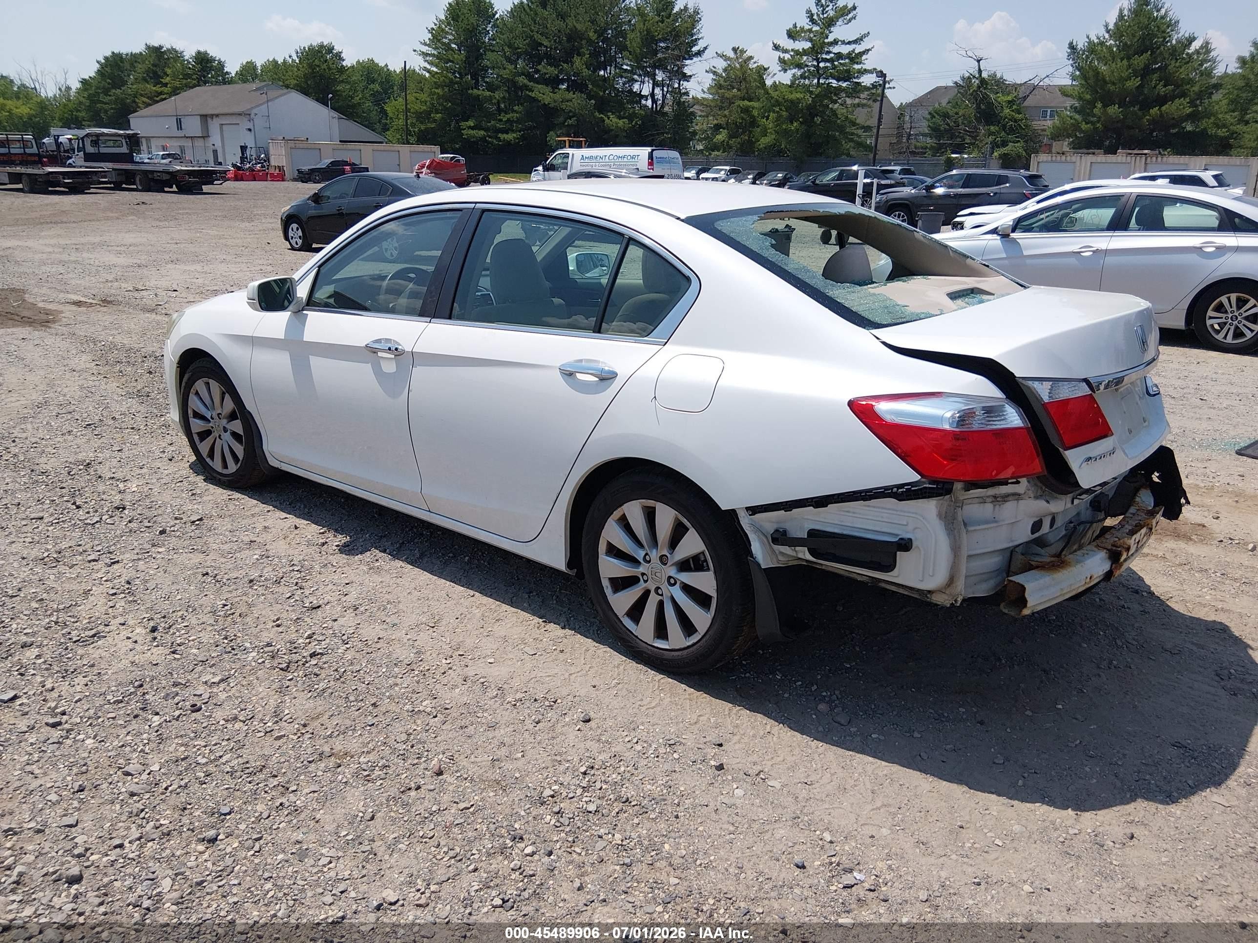 2013 Honda Accord Ex White vin: 1HGCR2F75DA006963