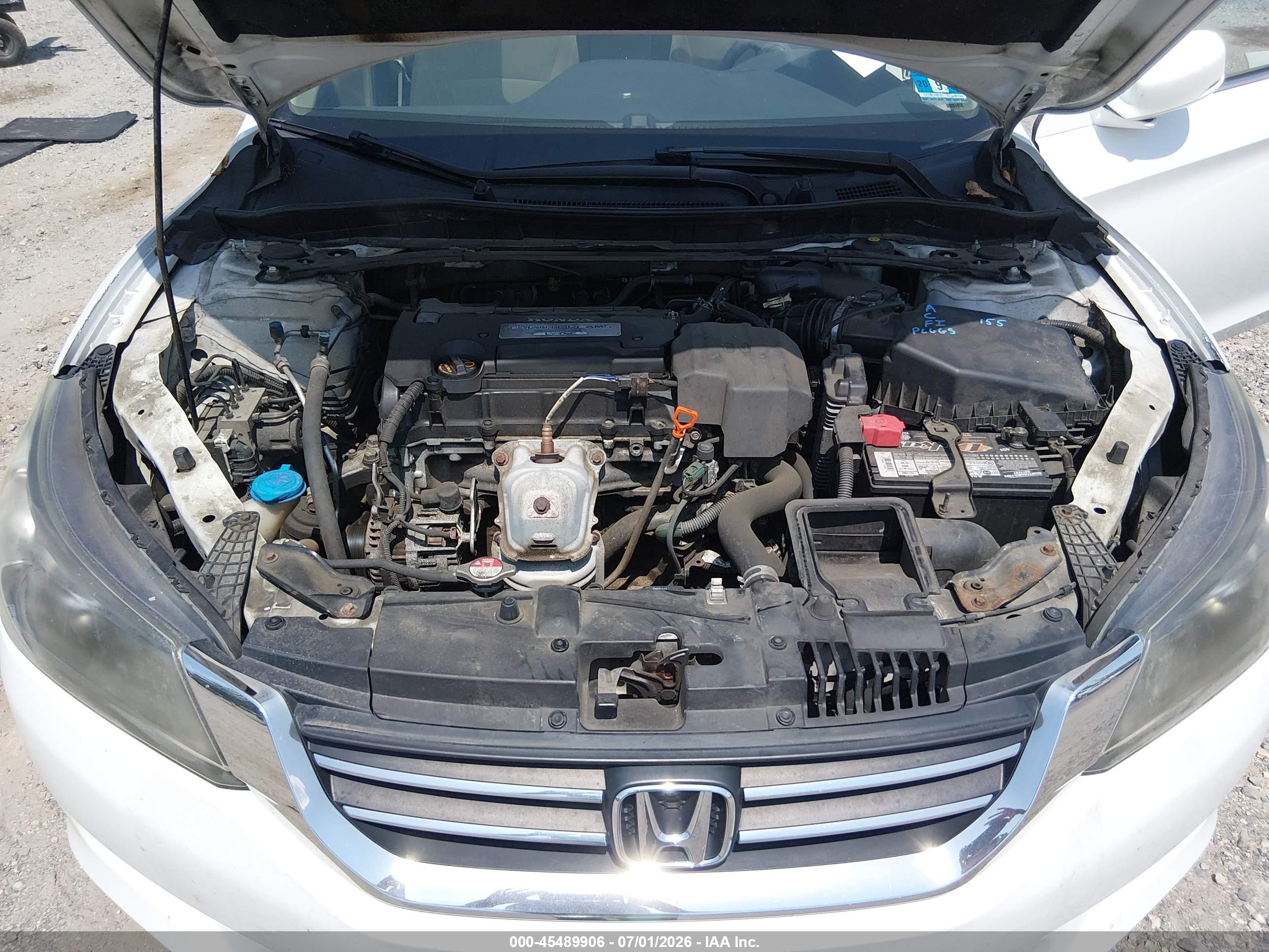 2013 Honda Accord Ex White vin: 1HGCR2F75DA006963