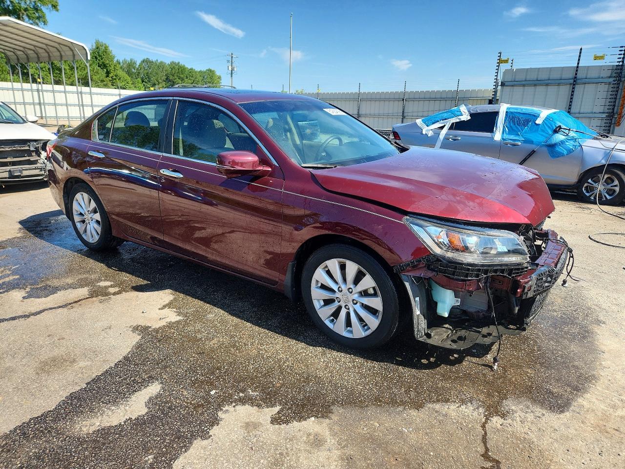 2013 Honda Accord Ex Burgundy vin: 1HGCR2F75DA090962