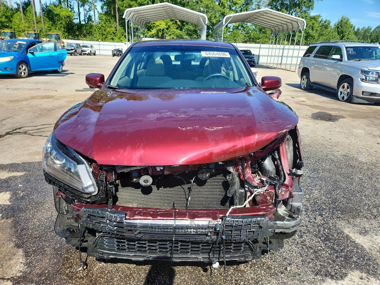 2013 Honda Accord Ex Burgundy vin: 1HGCR2F75DA090962
