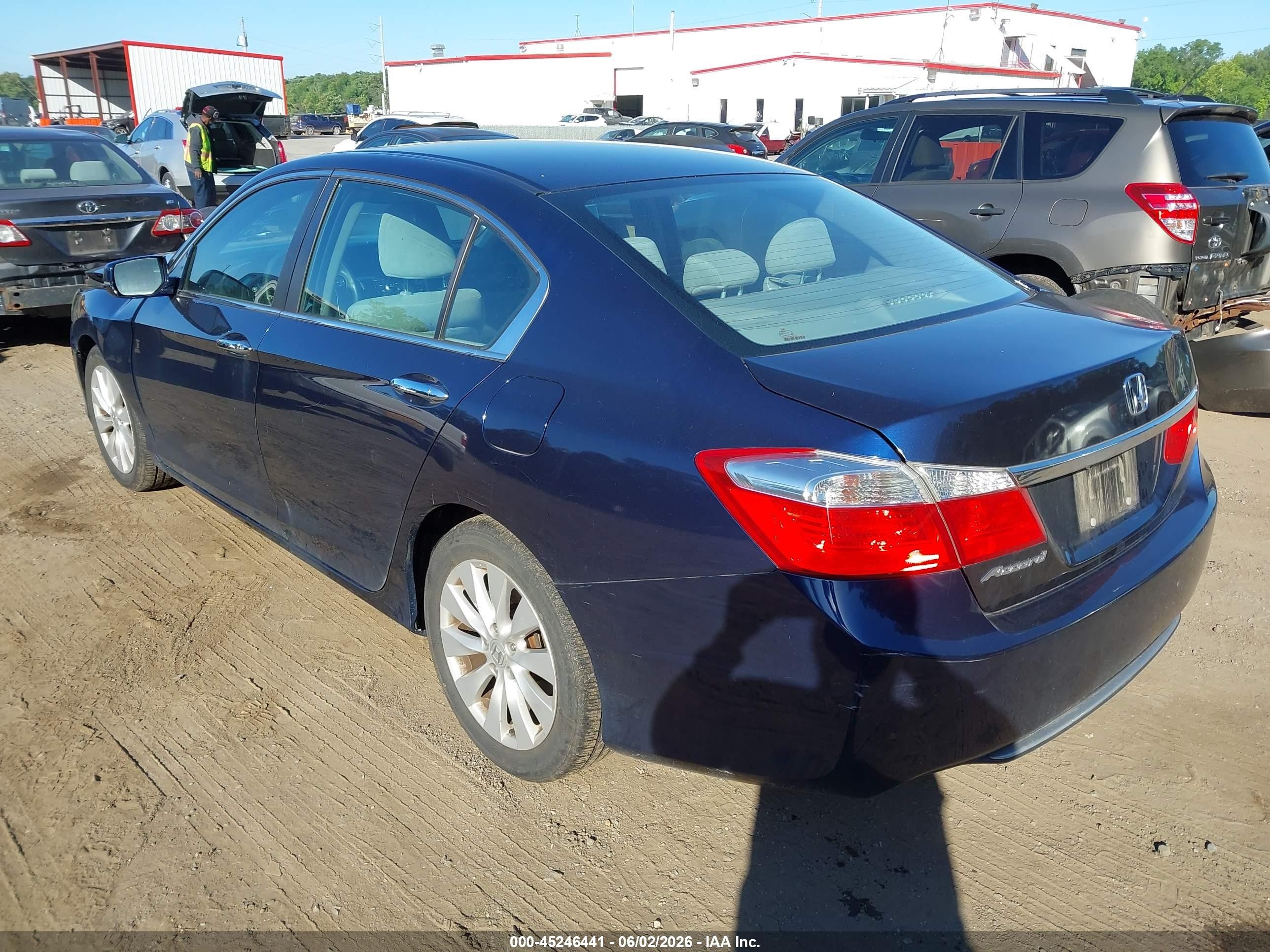 2013 Honda Accord Ex Blue vin: 1HGCR2F75DA101457