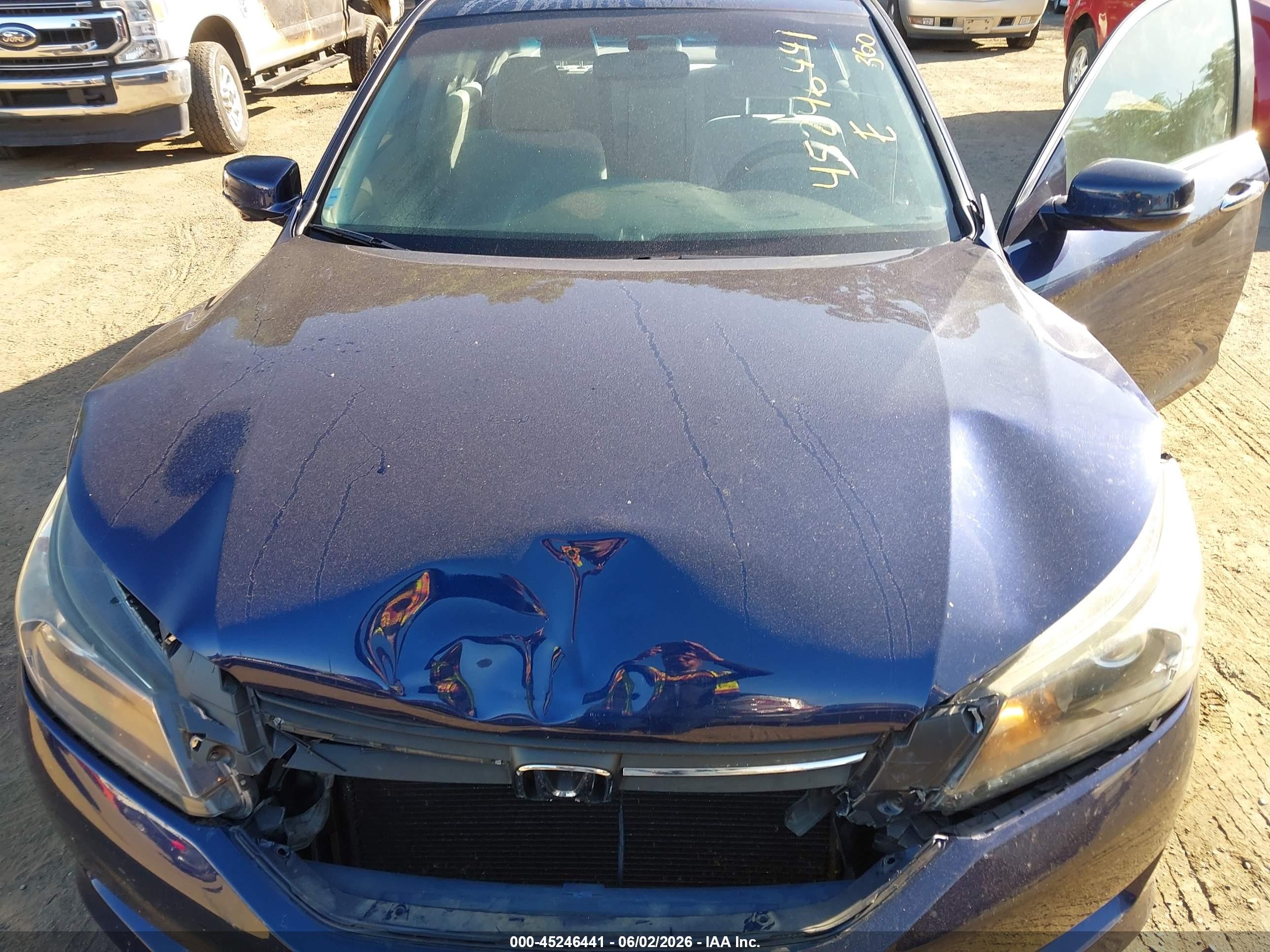 2013 Honda Accord Ex Blue vin: 1HGCR2F75DA101457