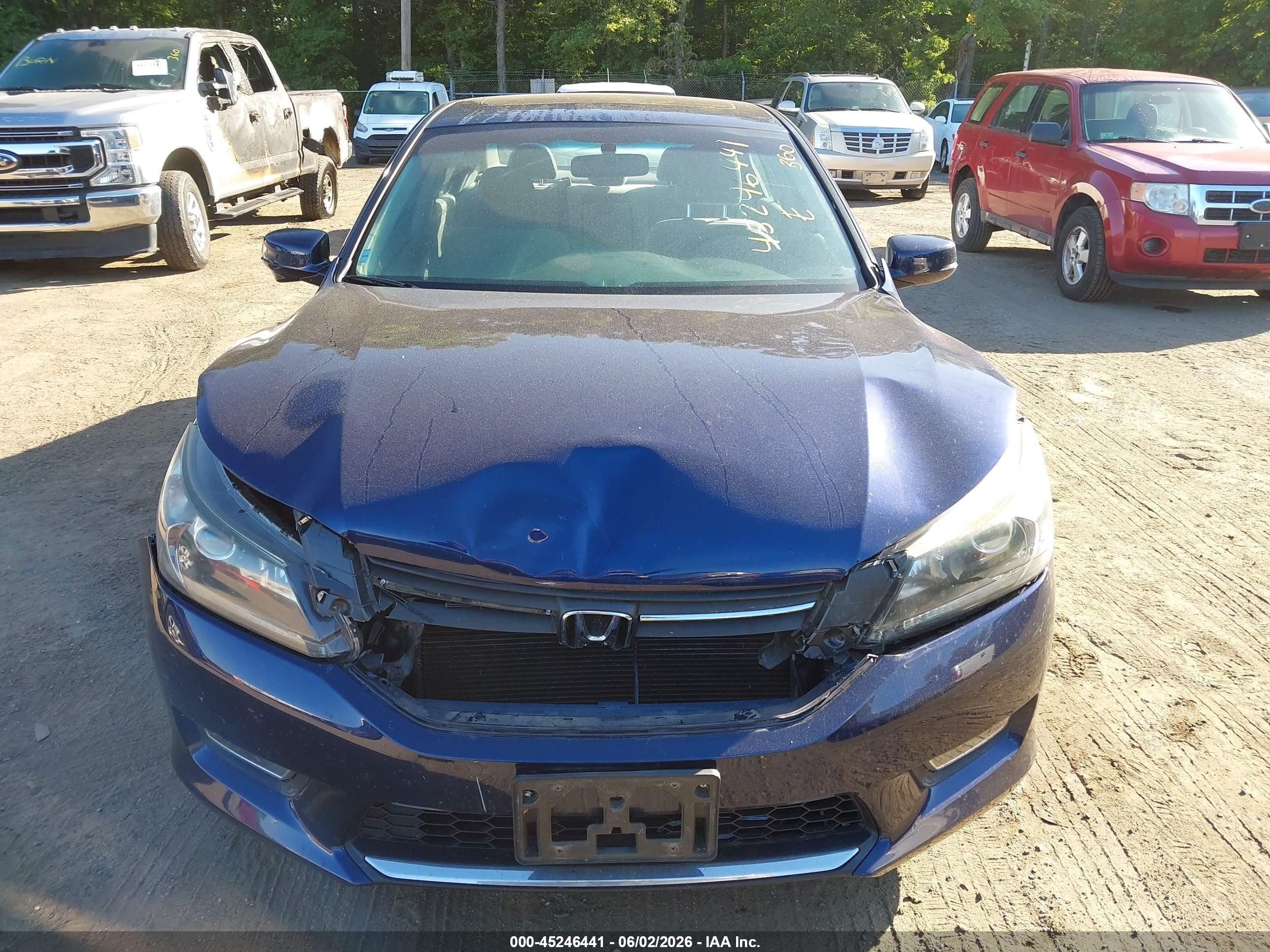 2013 Honda Accord Ex Blue vin: 1HGCR2F75DA101457