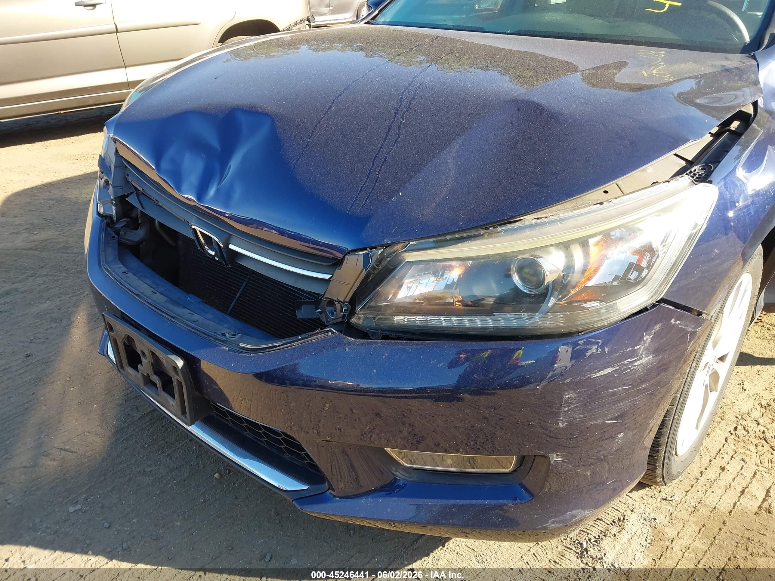 2013 Honda Accord Ex Blue vin: 1HGCR2F75DA101457
