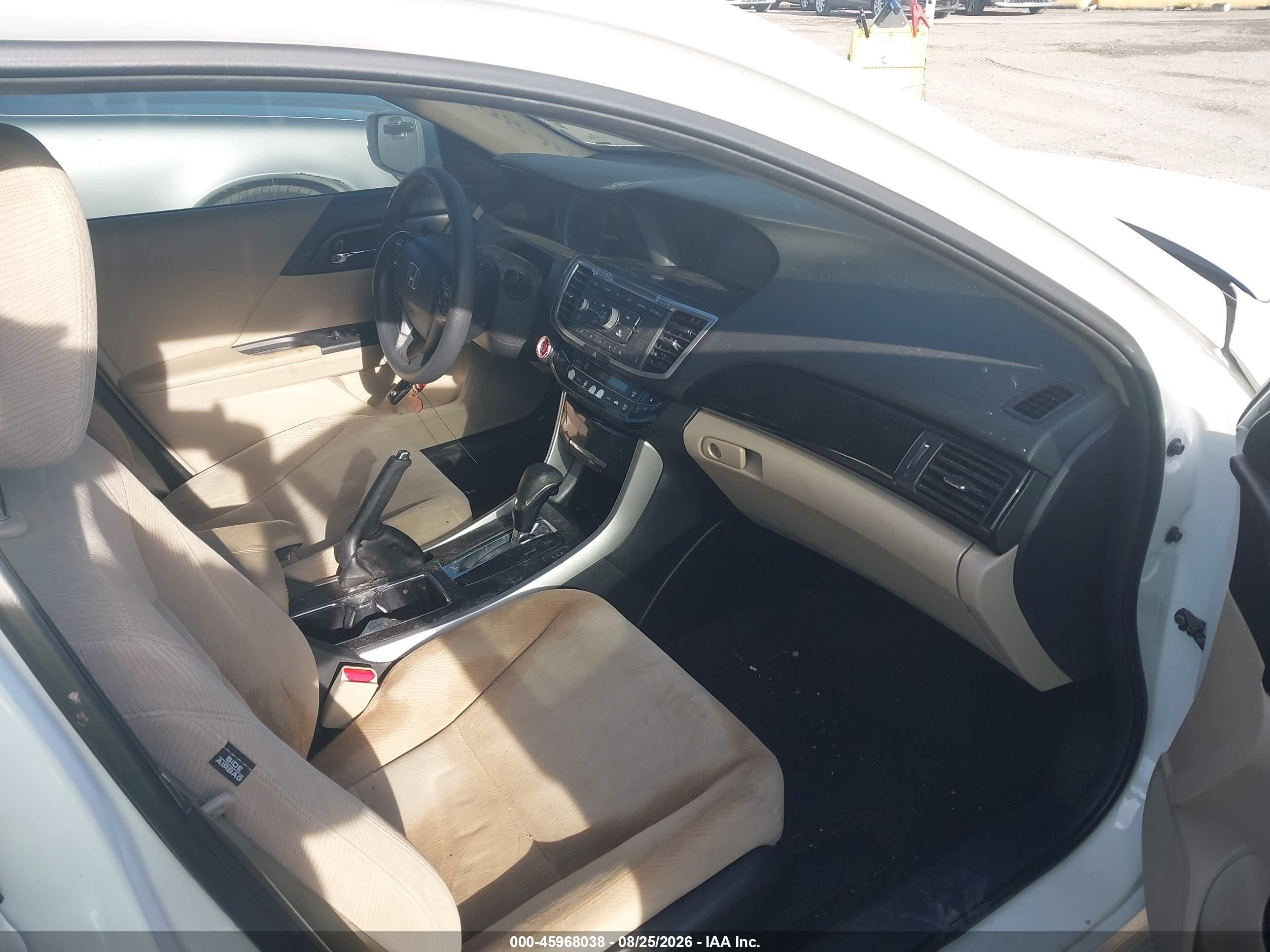 2013 Honda Accord Ex White vin: 1HGCR2F75DA165286