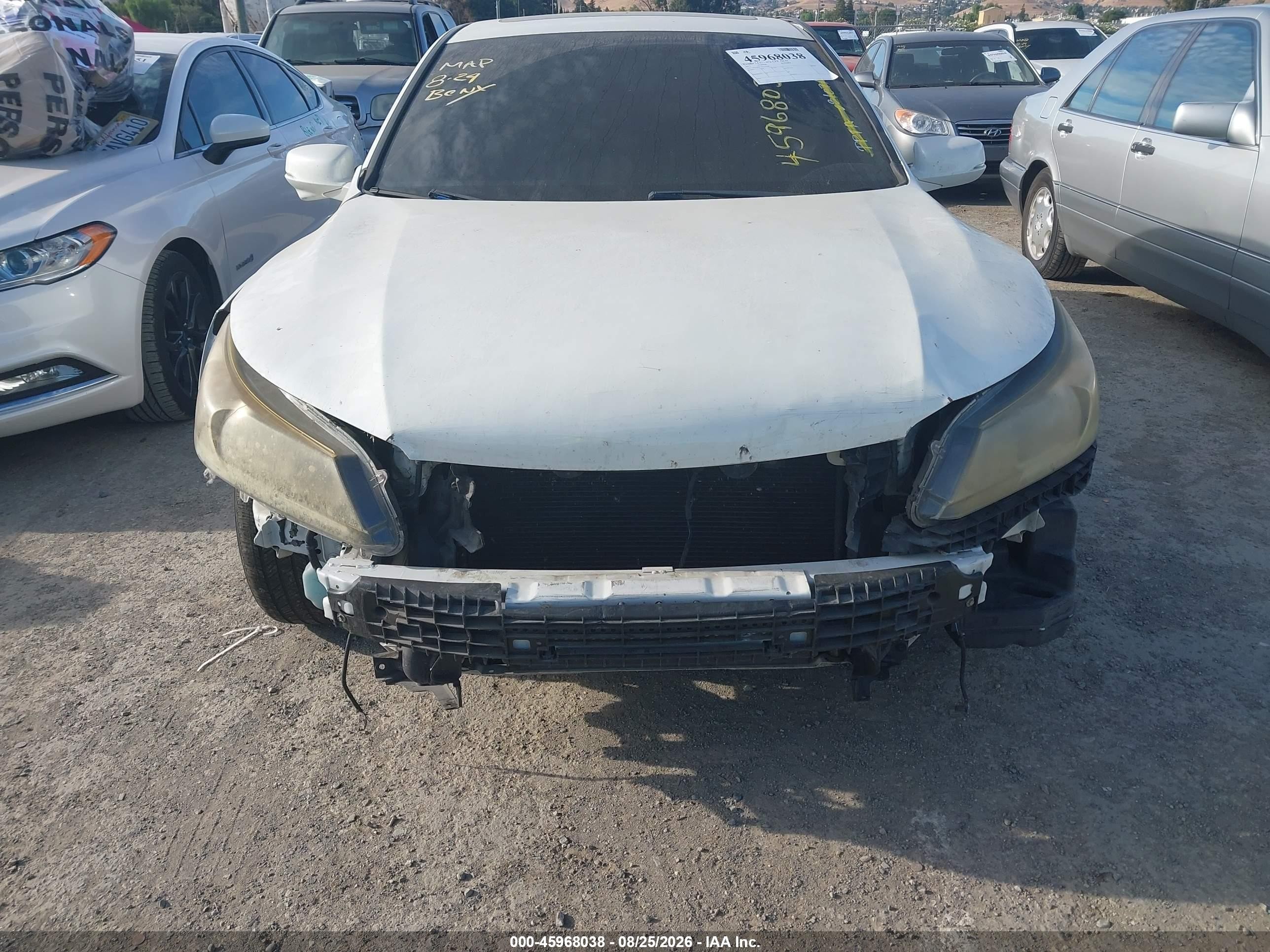 2013 Honda Accord Ex White vin: 1HGCR2F75DA165286