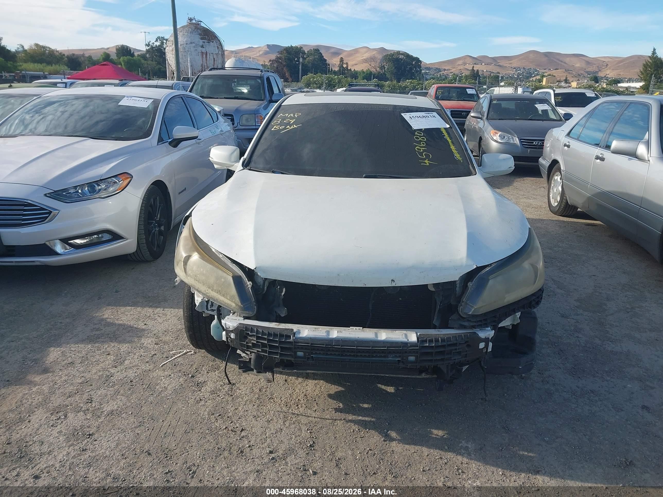 2013 Honda Accord Ex White vin: 1HGCR2F75DA165286