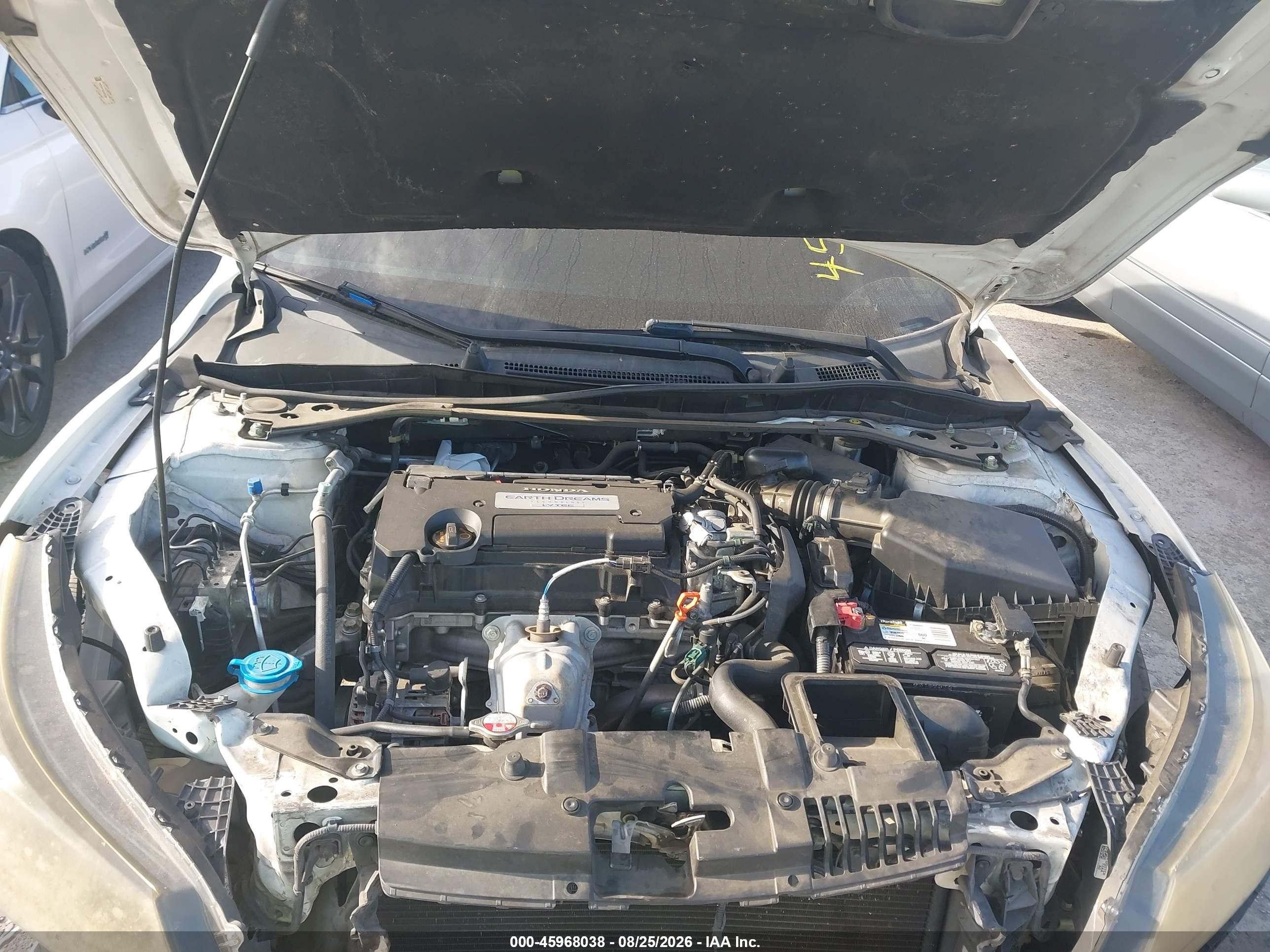 2013 Honda Accord Ex White vin: 1HGCR2F75DA165286