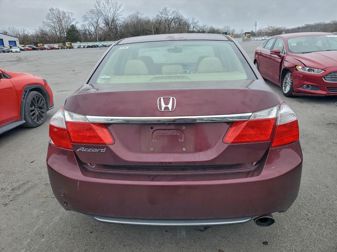 2013 Honda Accord Ex Burgundy vin: 1HGCR2F75DA193685