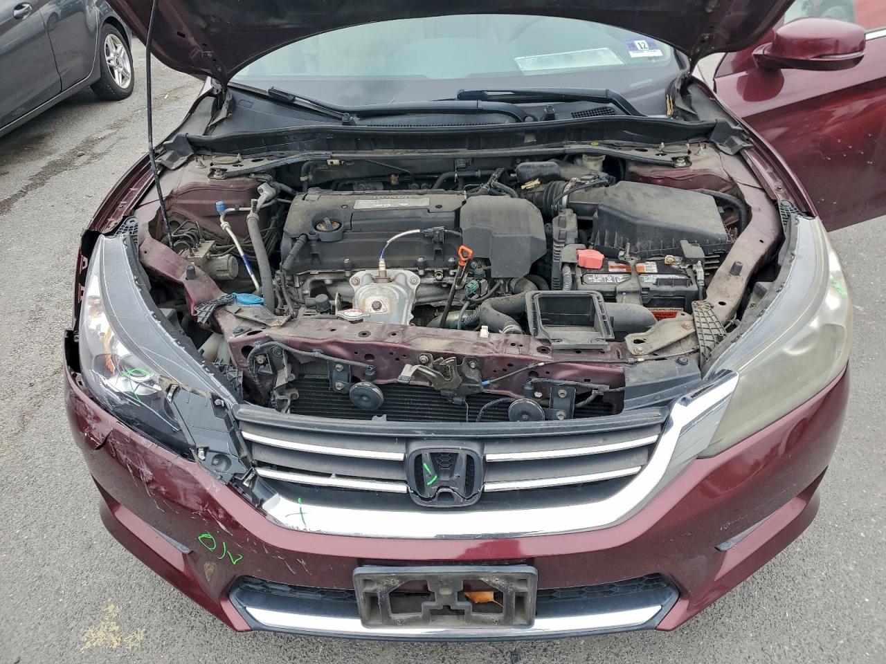 2013 Honda Accord Ex Burgundy vin: 1HGCR2F75DA193685