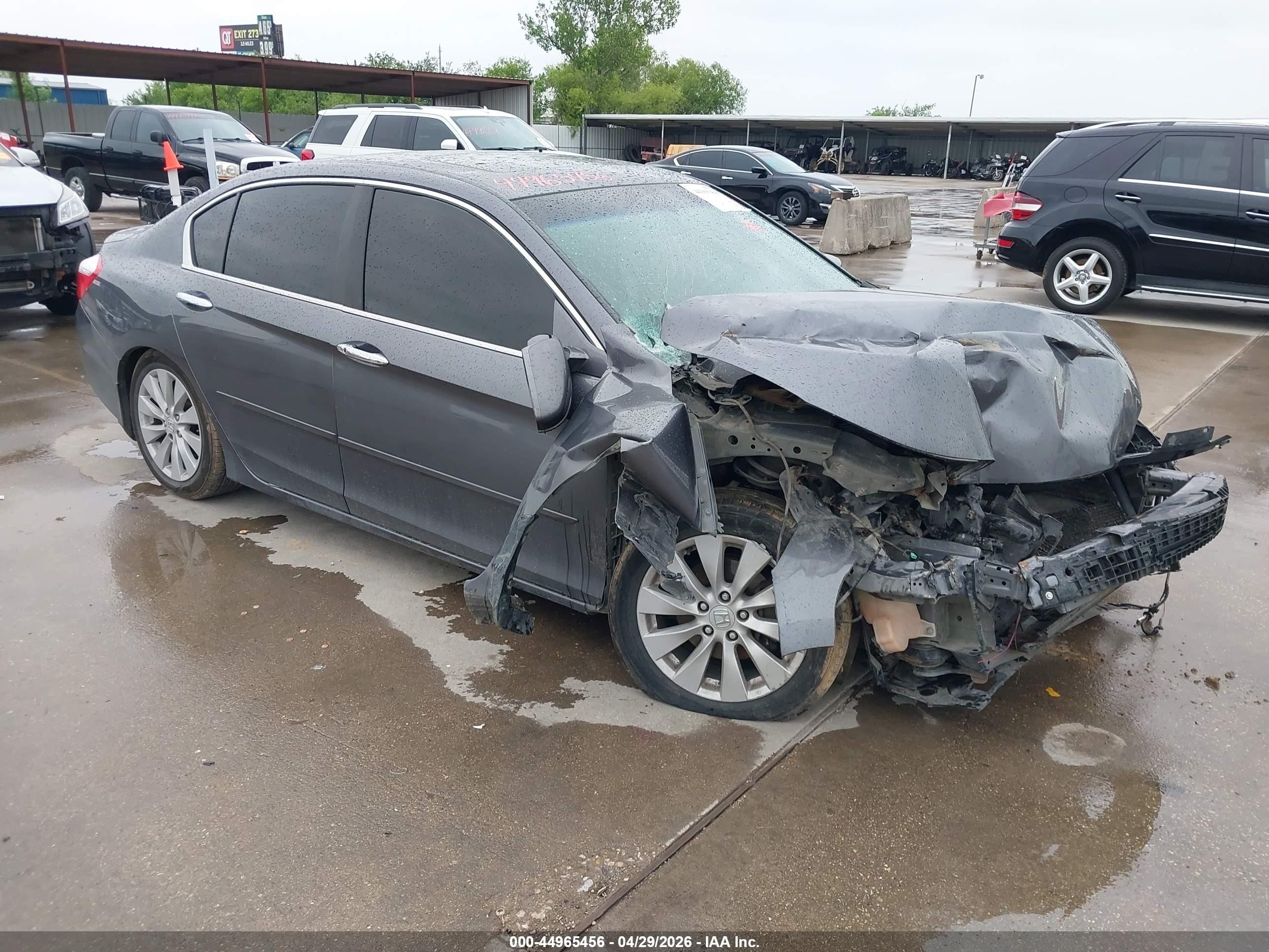 2013 Honda Accord Ex Gray vin: 1HGCR2F75DA270880