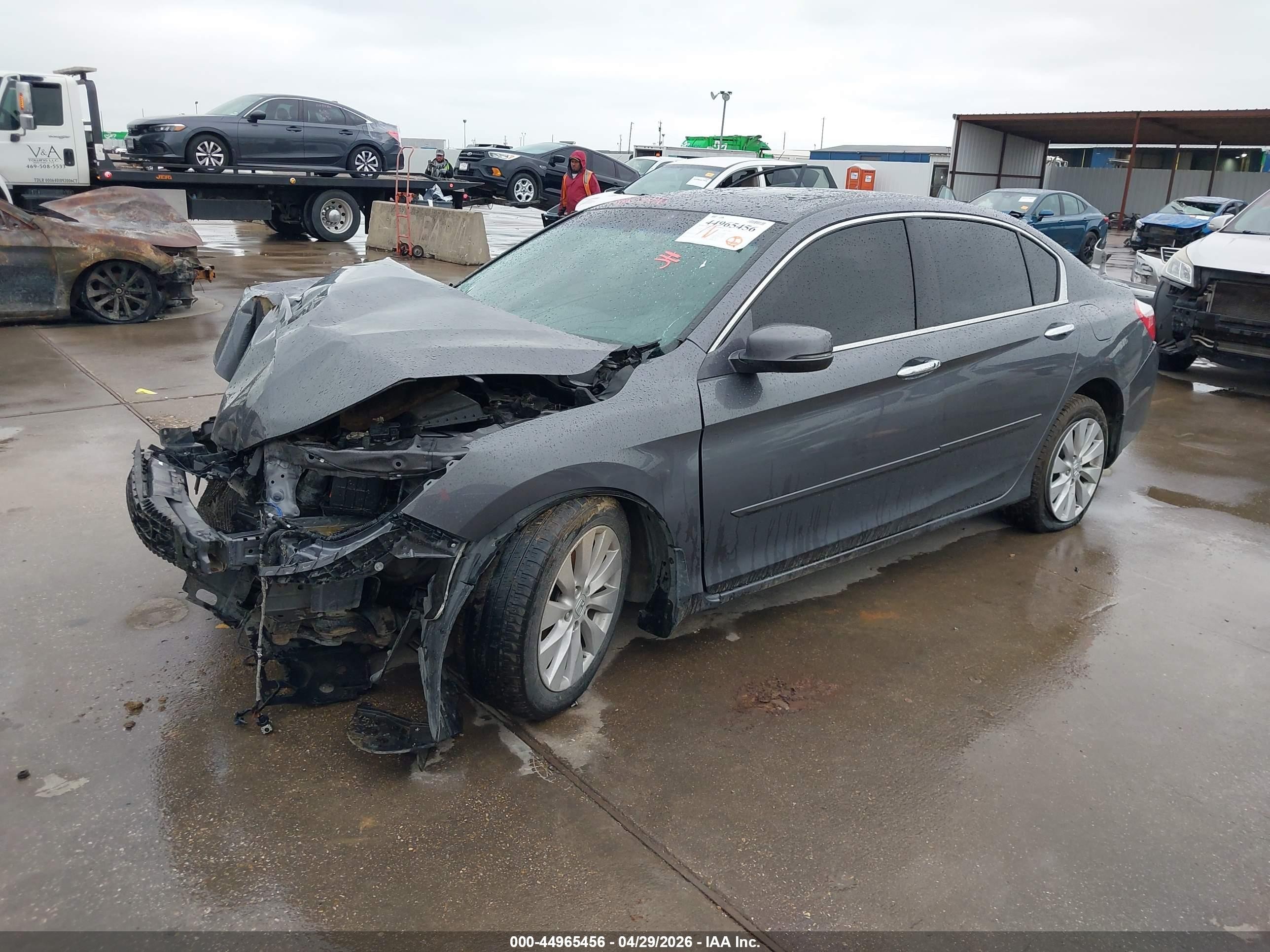 2013 Honda Accord Ex Gray vin: 1HGCR2F75DA270880
