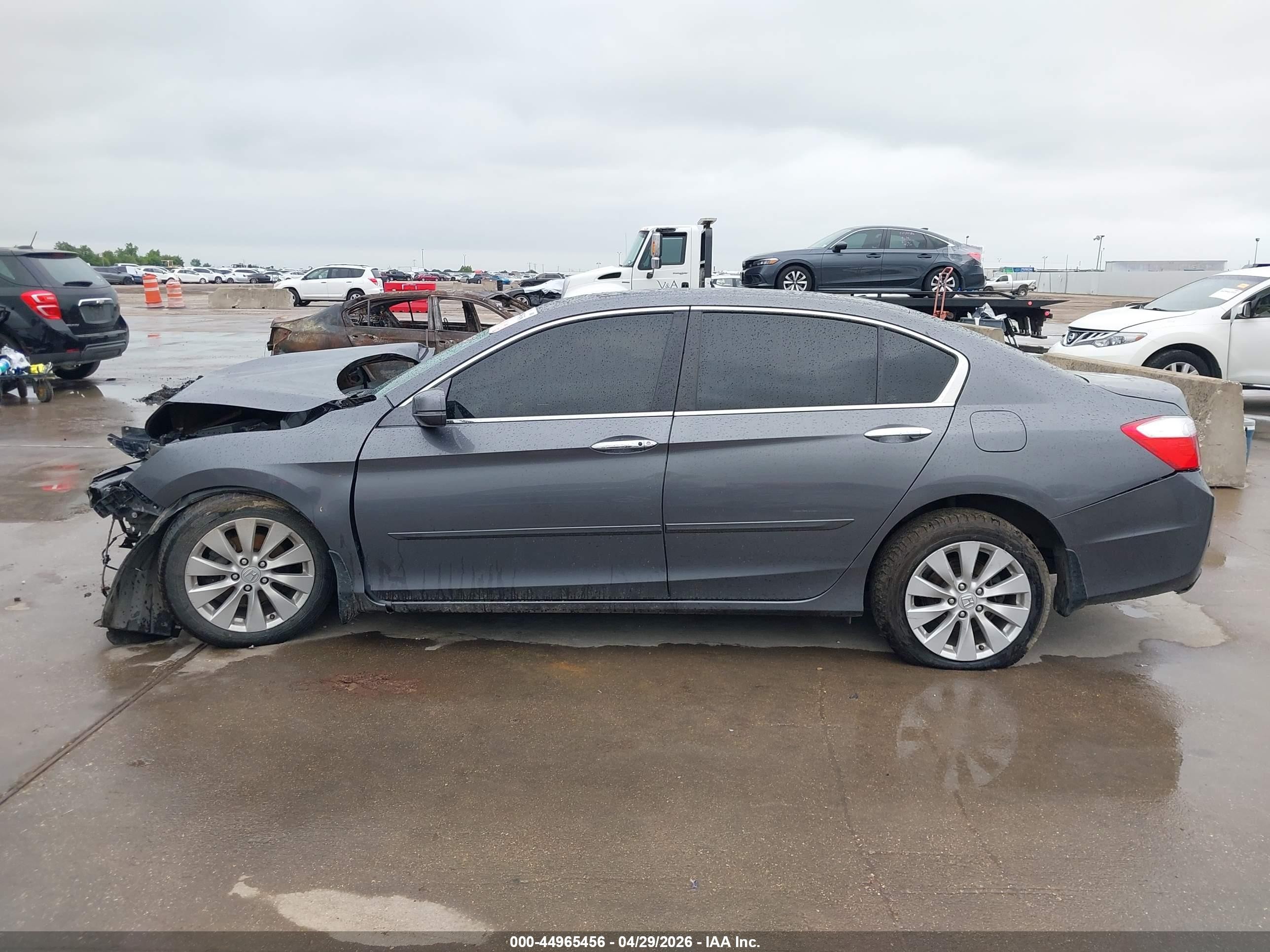 2013 Honda Accord Ex Gray vin: 1HGCR2F75DA270880