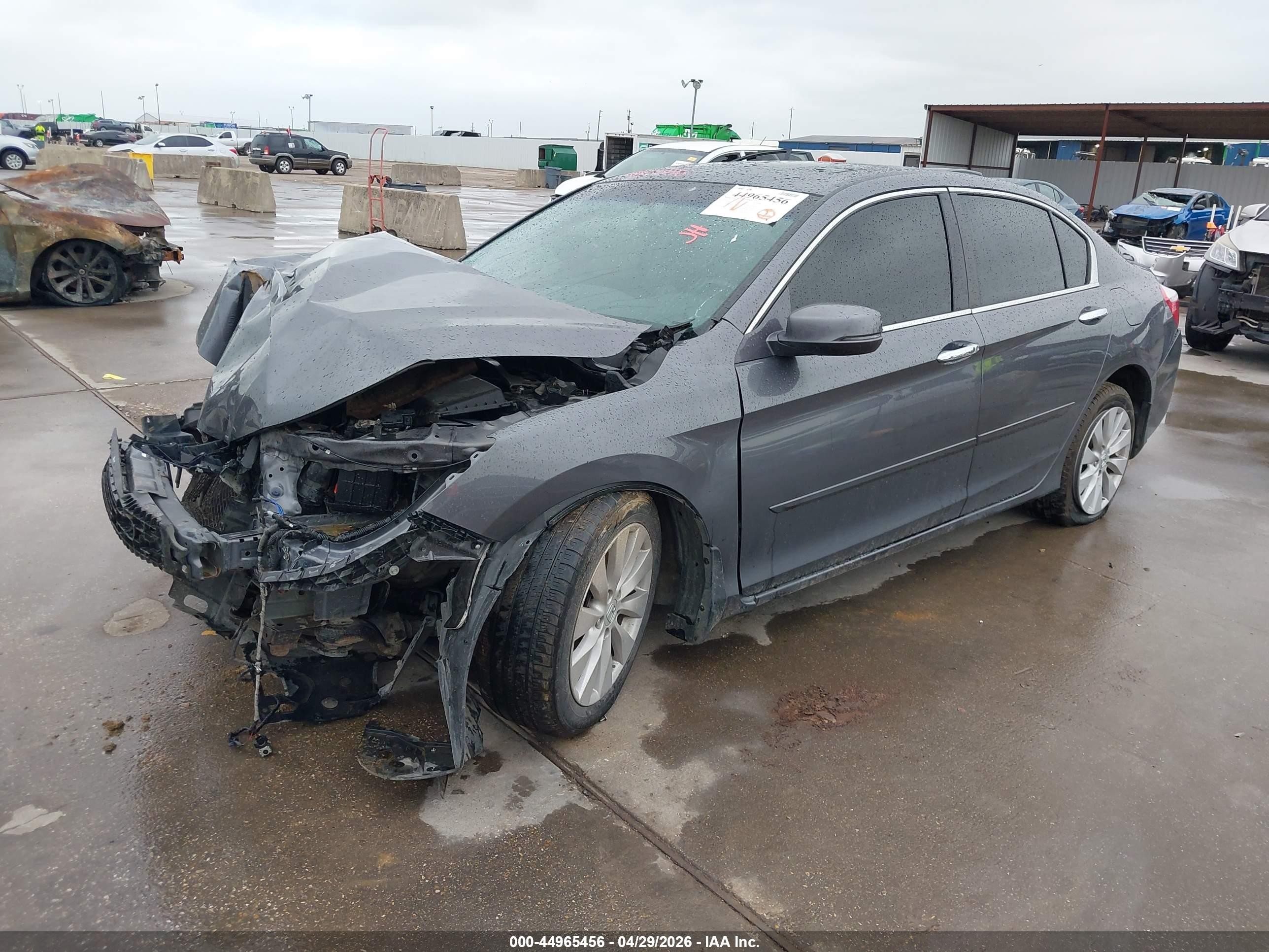 2013 Honda Accord Ex Gray vin: 1HGCR2F75DA270880