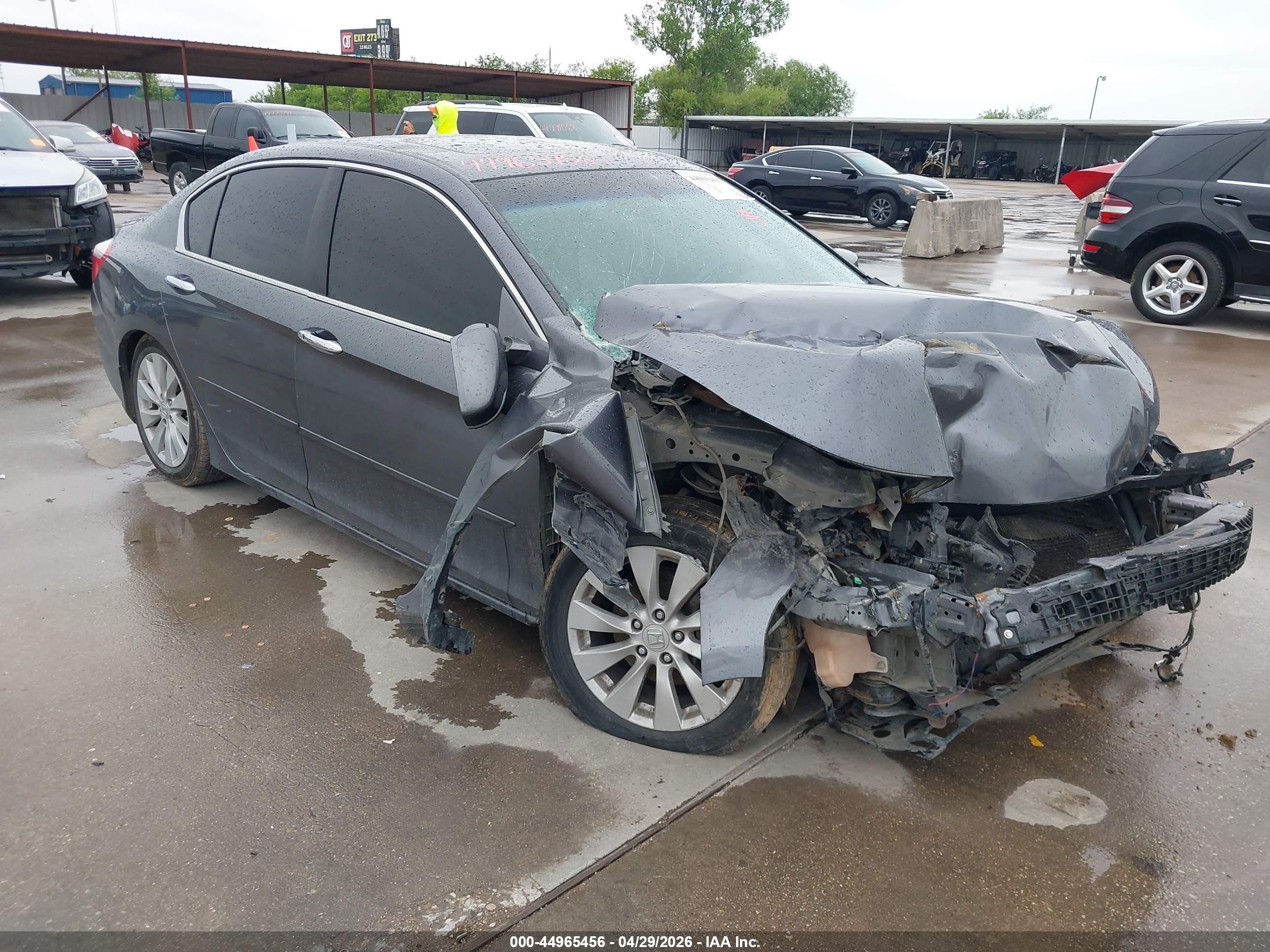 2013 Honda Accord Ex Gray vin: 1HGCR2F75DA270880