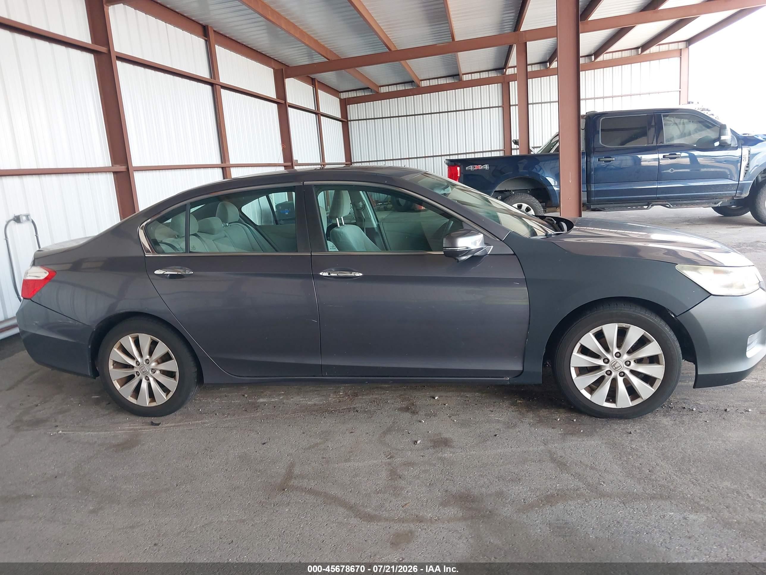 2014 Honda Accord Ex Gray vin: 1HGCR2F75EA305953
