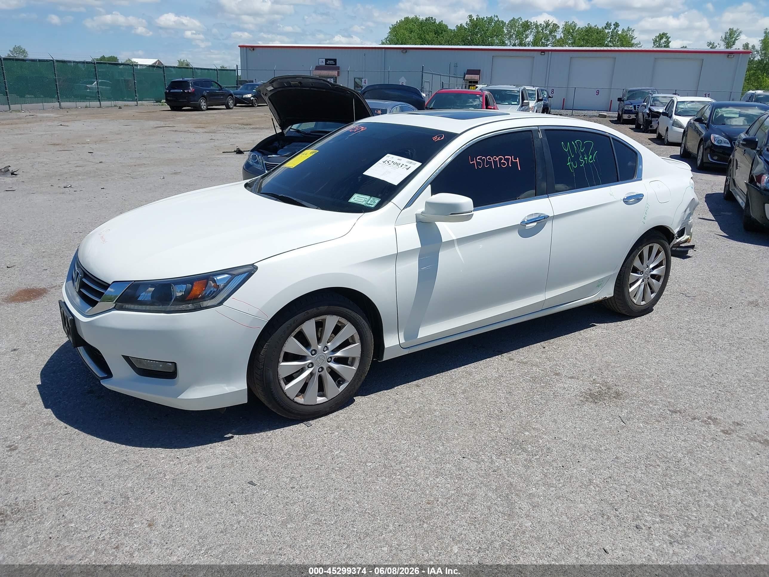 2015 Honda Accord Ex White vin: 1HGCR2F75FA033907