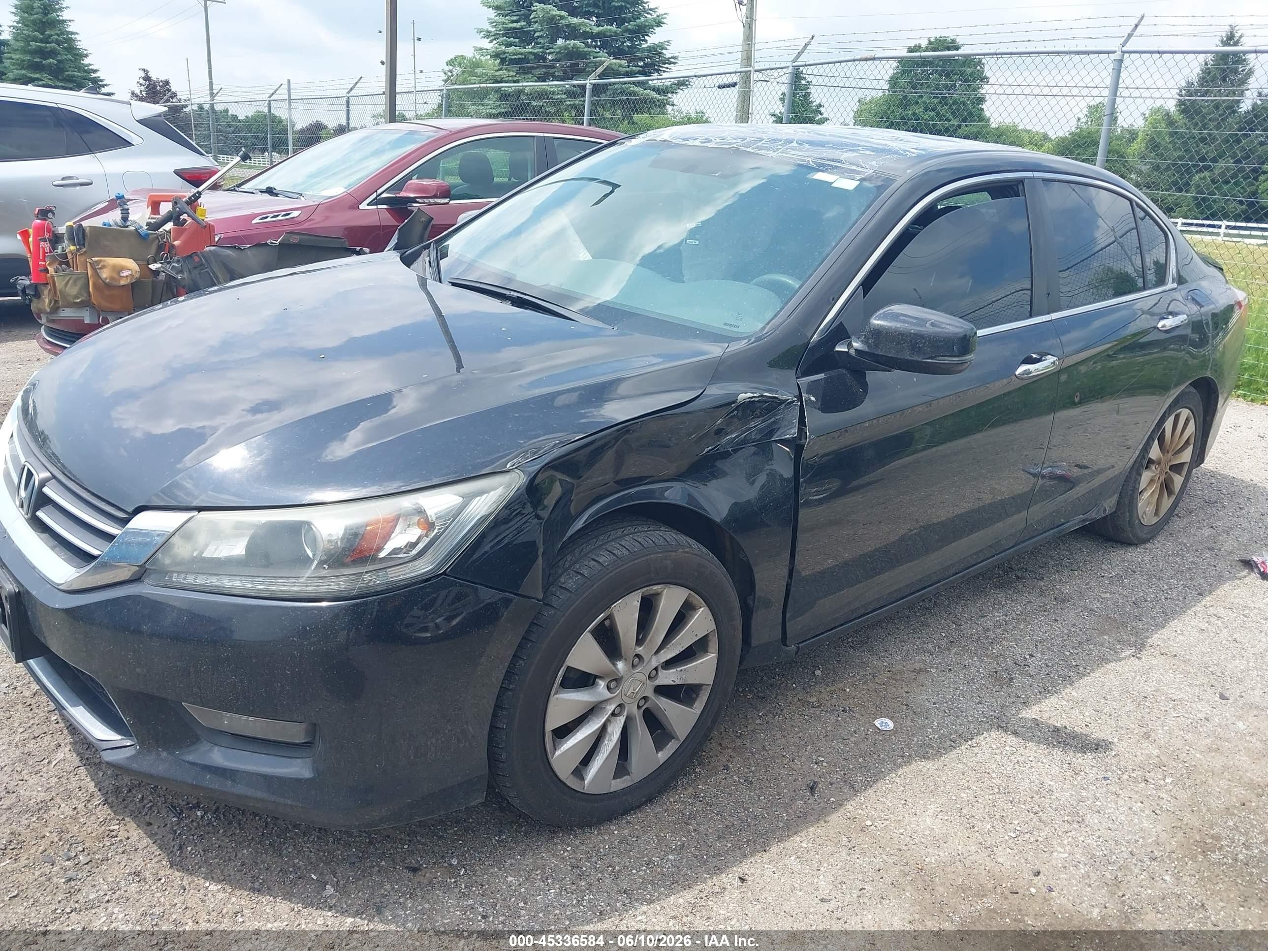 2015 Honda Accord Ex Черный vin: 1HGCR2F75FA036855