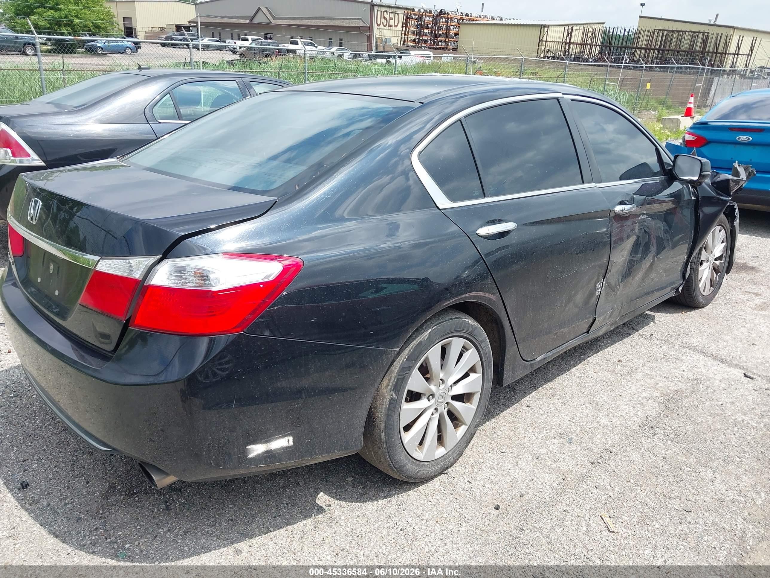 2015 Honda Accord Ex Черный vin: 1HGCR2F75FA036855