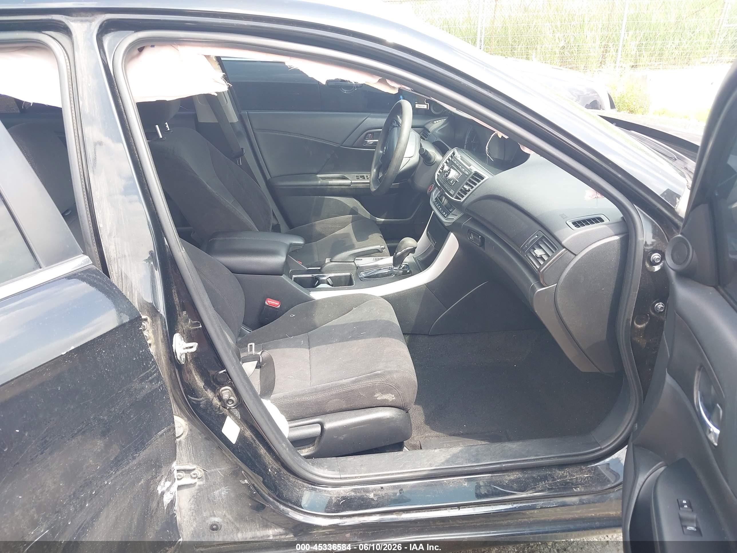 2015 Honda Accord Ex Черный vin: 1HGCR2F75FA036855
