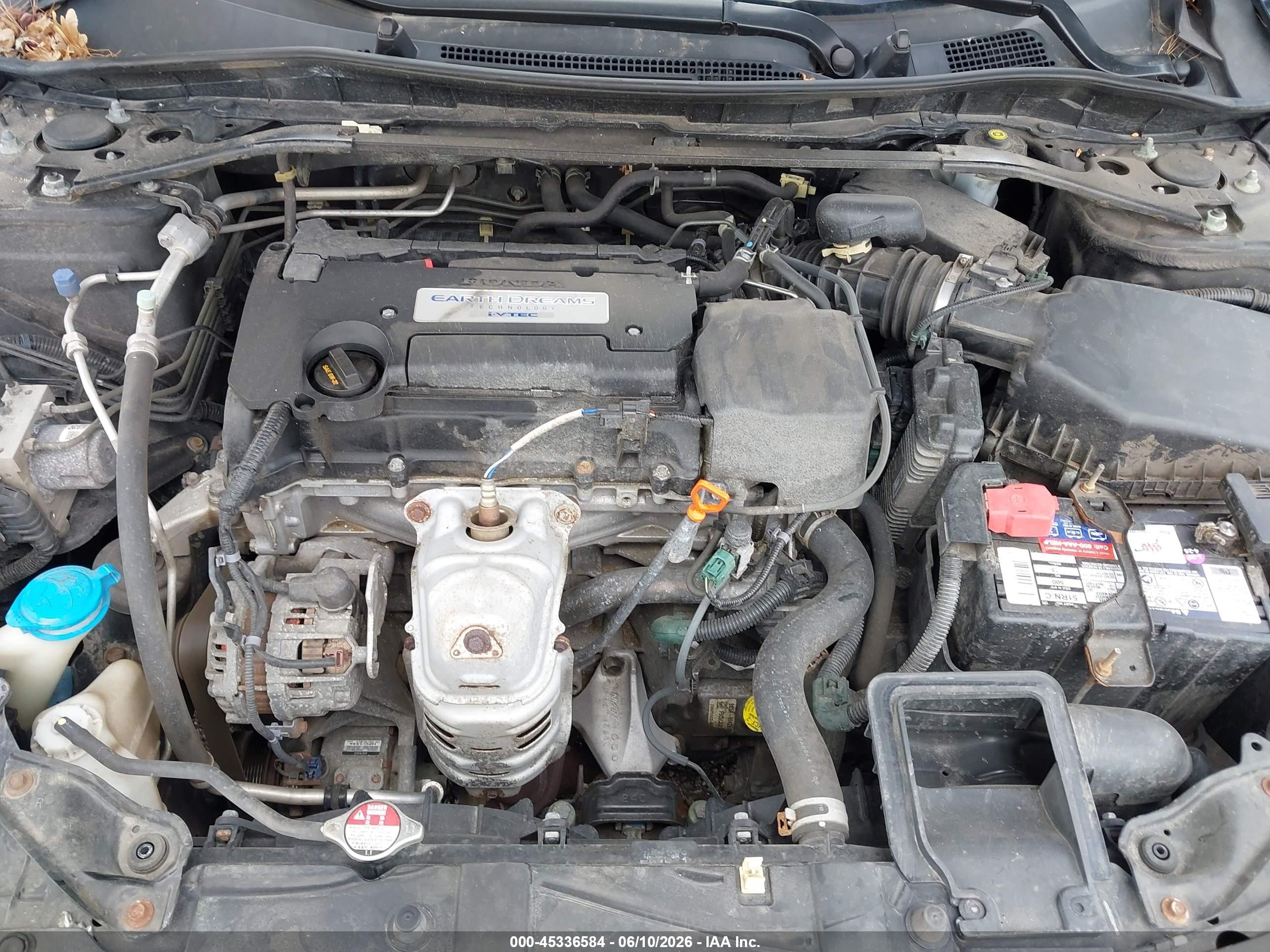 2015 Honda Accord Ex Черный vin: 1HGCR2F75FA036855