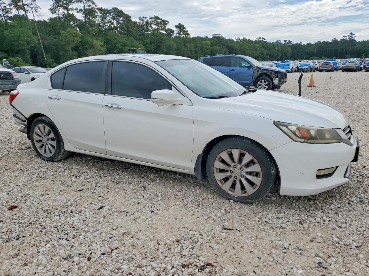 2015 Honda Accord Ex White vin: 1HGCR2F75FA076479