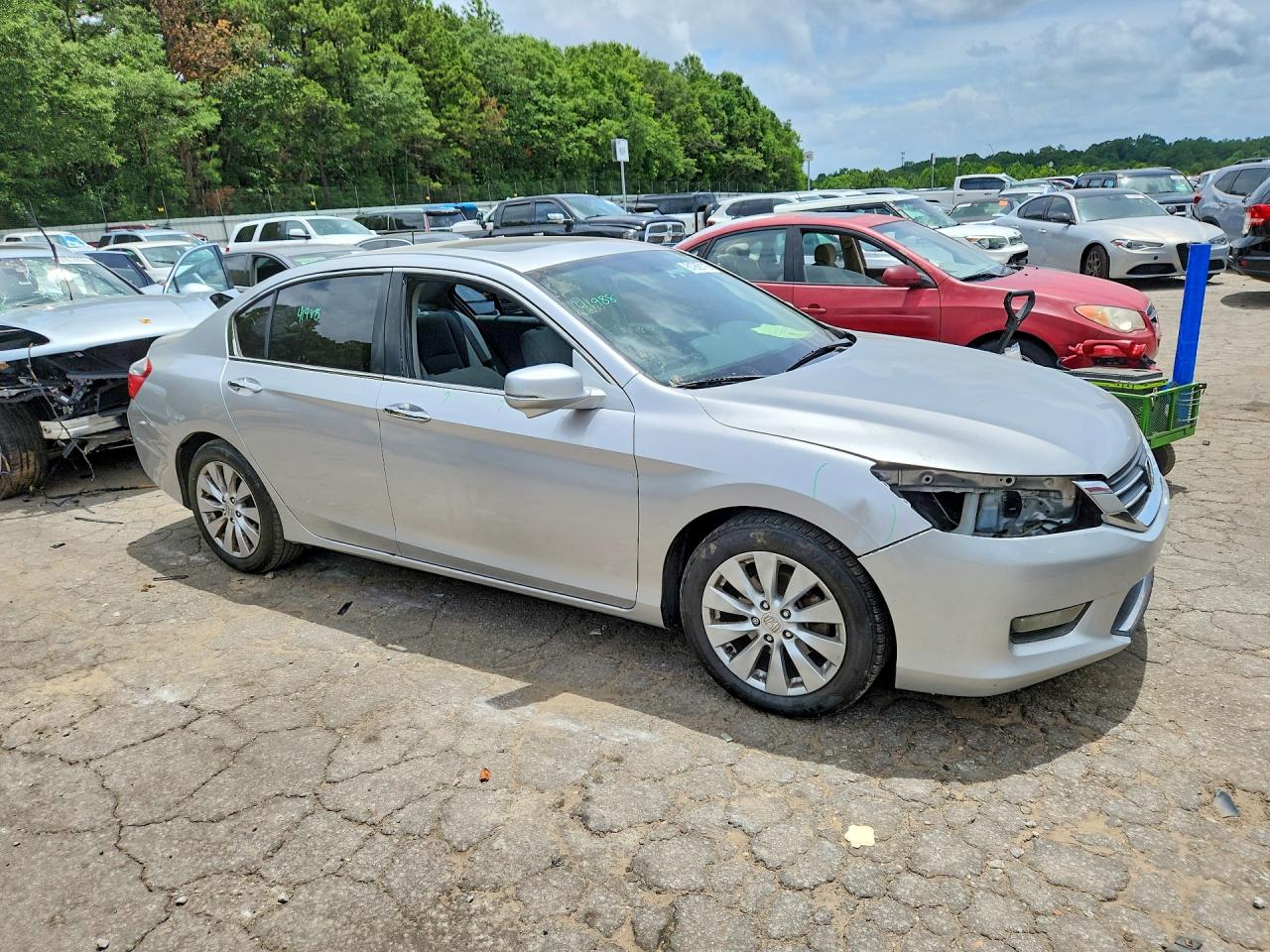 2015 Honda Accord Ex Серебряный vin: 1HGCR2F75FA186576