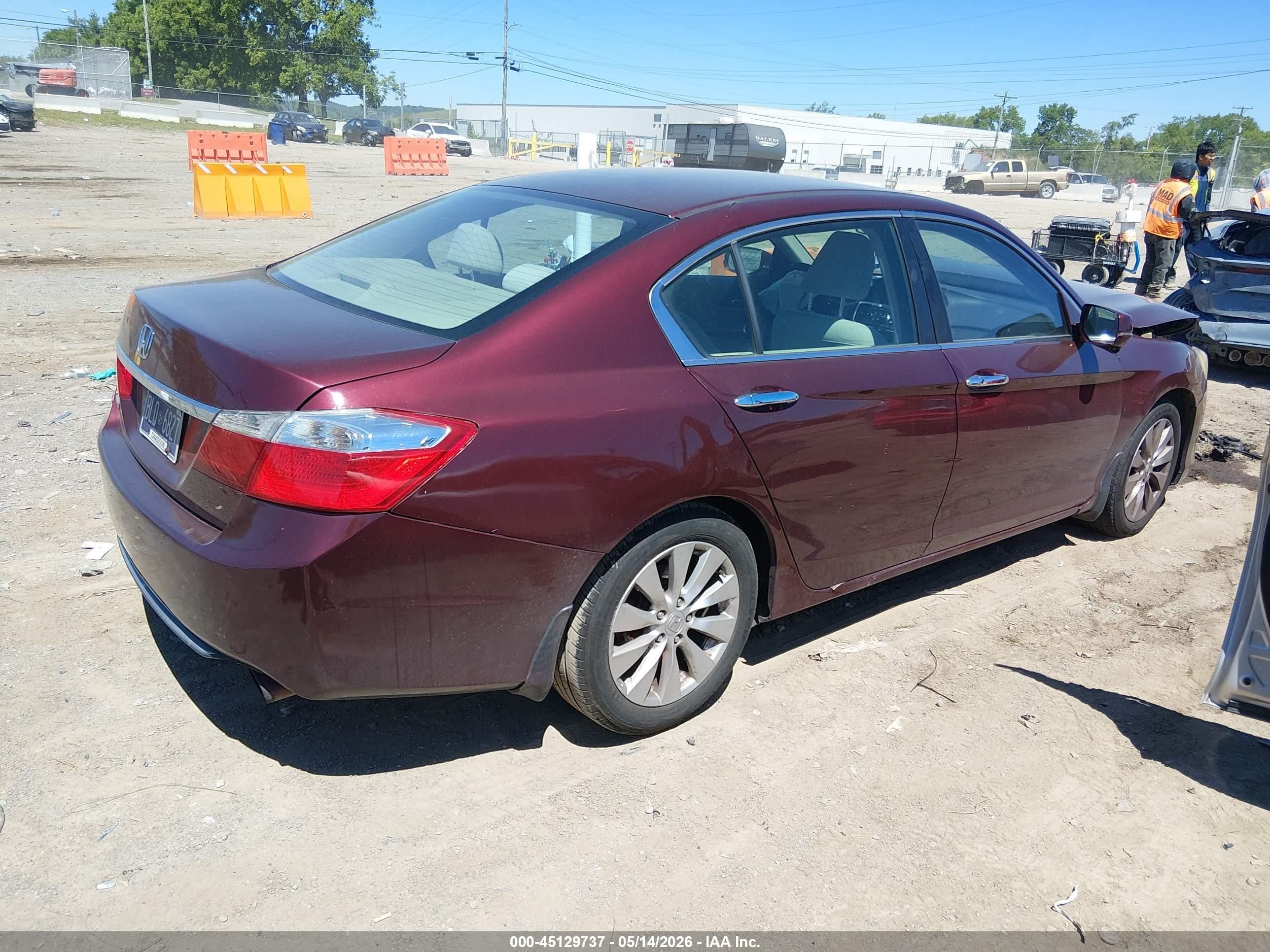 2015 Honda Accord Ex Бордовый vin: 1HGCR2F75FA250518