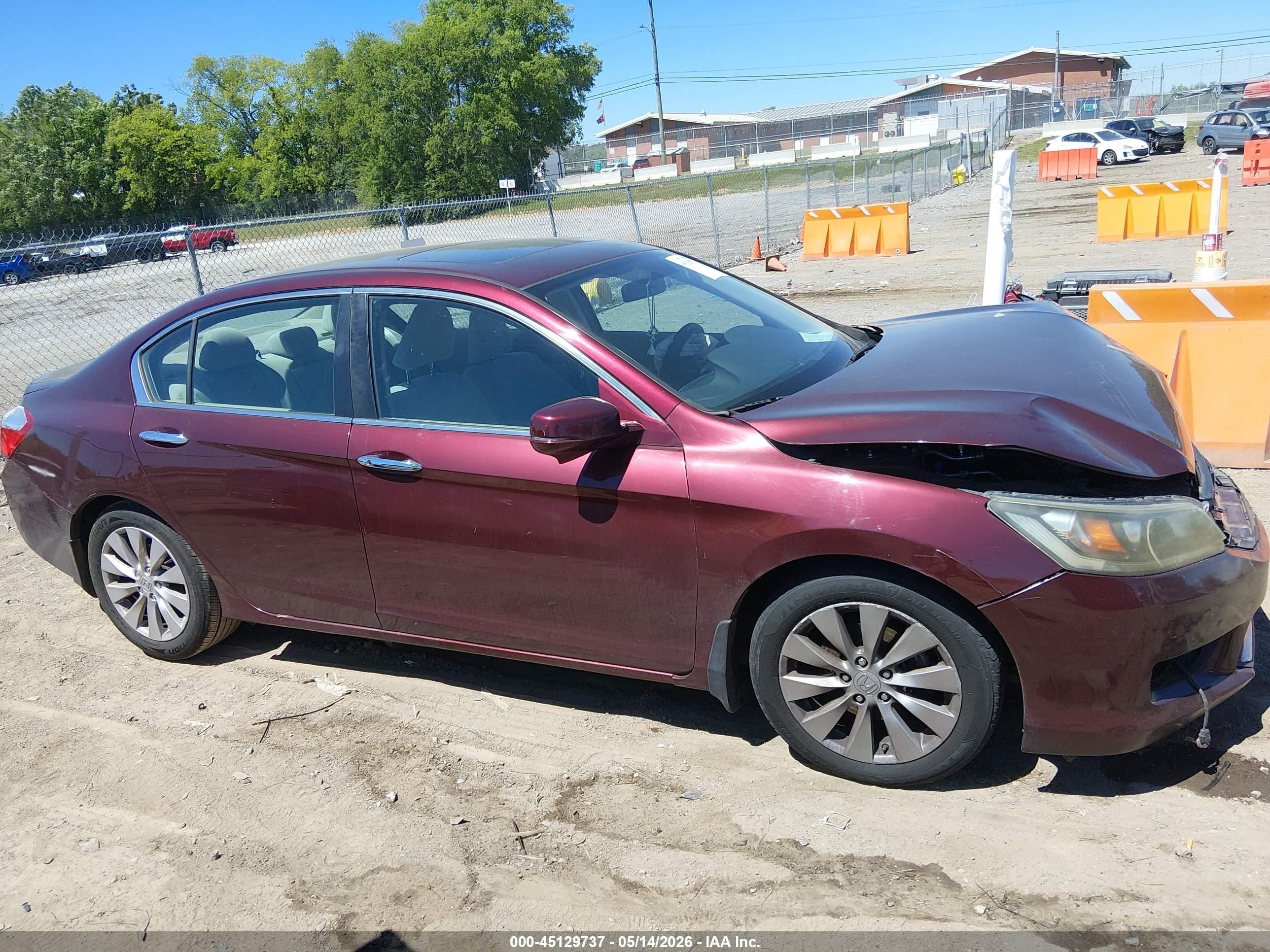 2015 Honda Accord Ex Бордовый vin: 1HGCR2F75FA250518