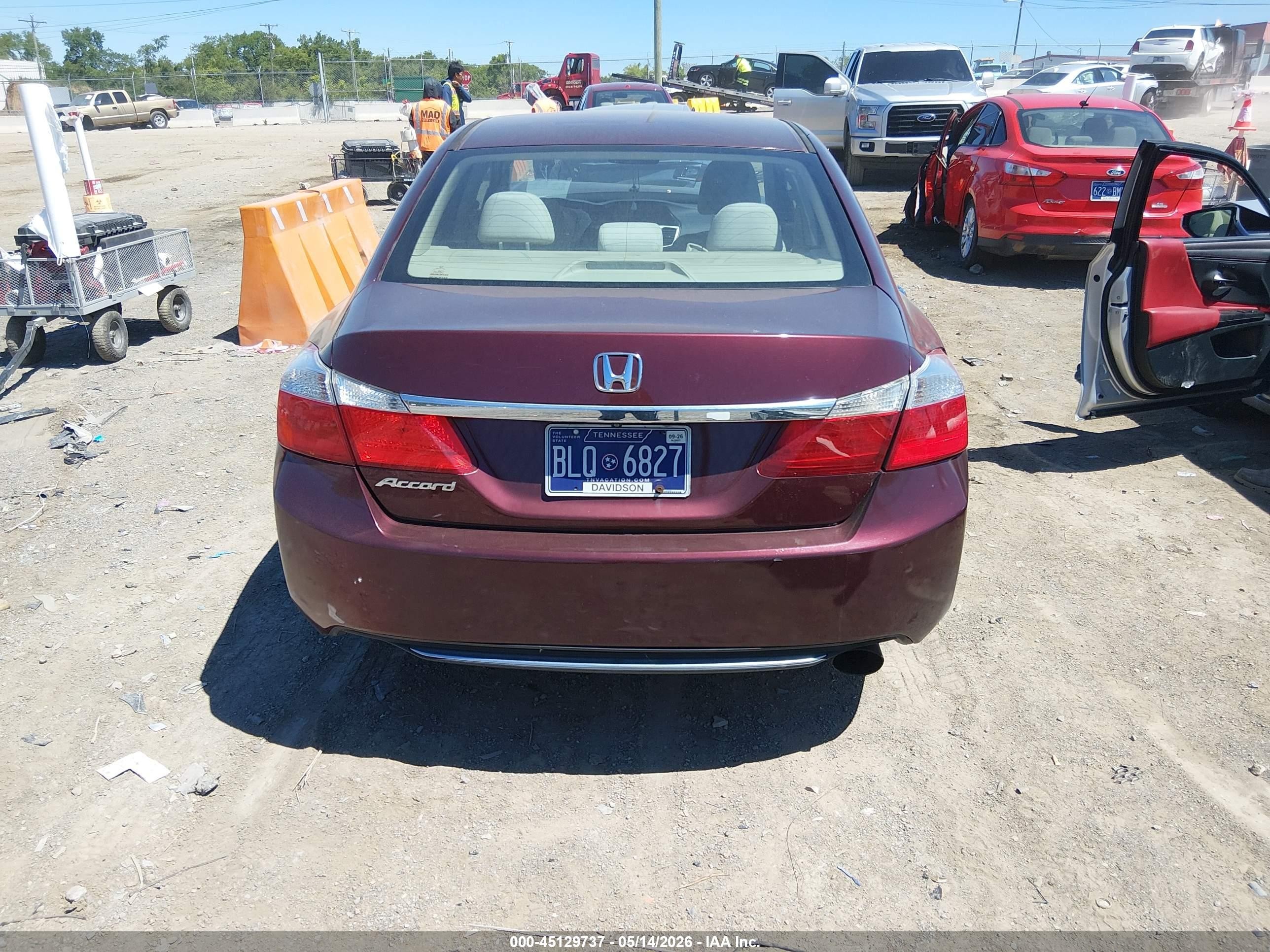 2015 Honda Accord Ex Бордовый vin: 1HGCR2F75FA250518