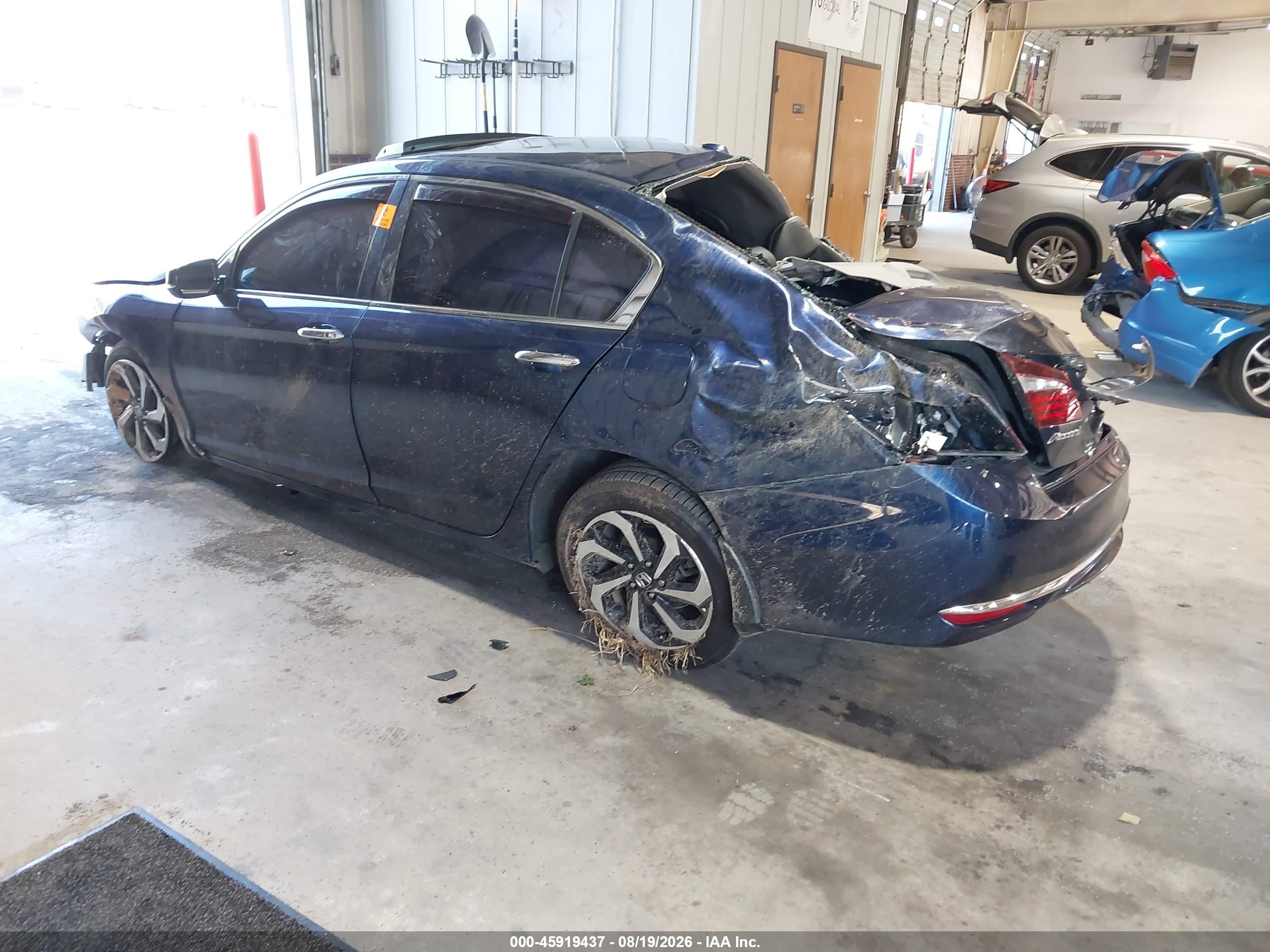 2016 Honda Accord Ex Blue vin: 1HGCR2F75GA178558
