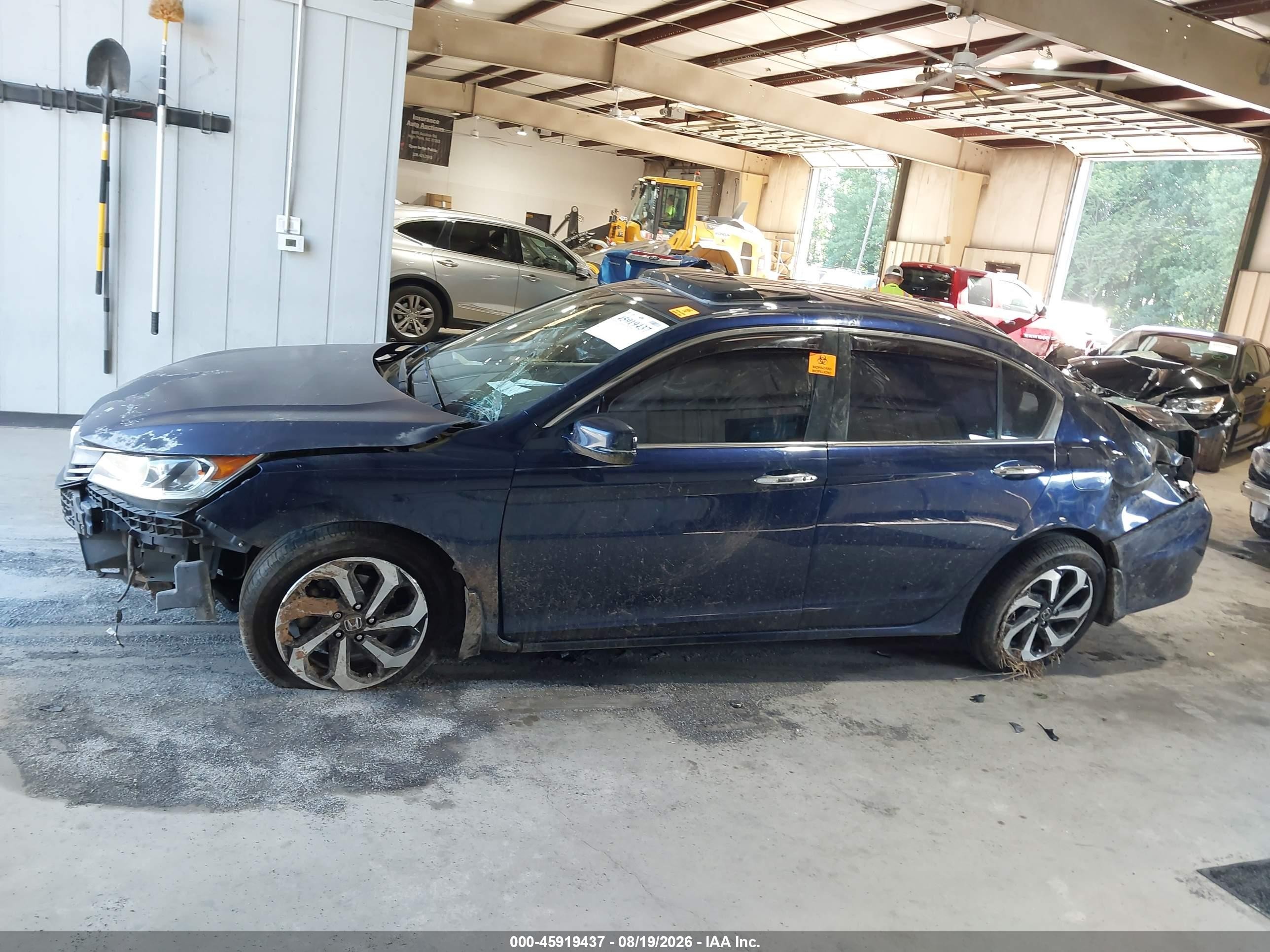 2016 Honda Accord Ex Blue vin: 1HGCR2F75GA178558