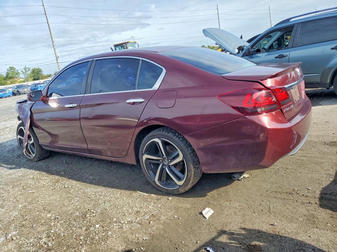 2013 Honda Accord Ex Burgundy vin: 1HGCR2F76DA039356