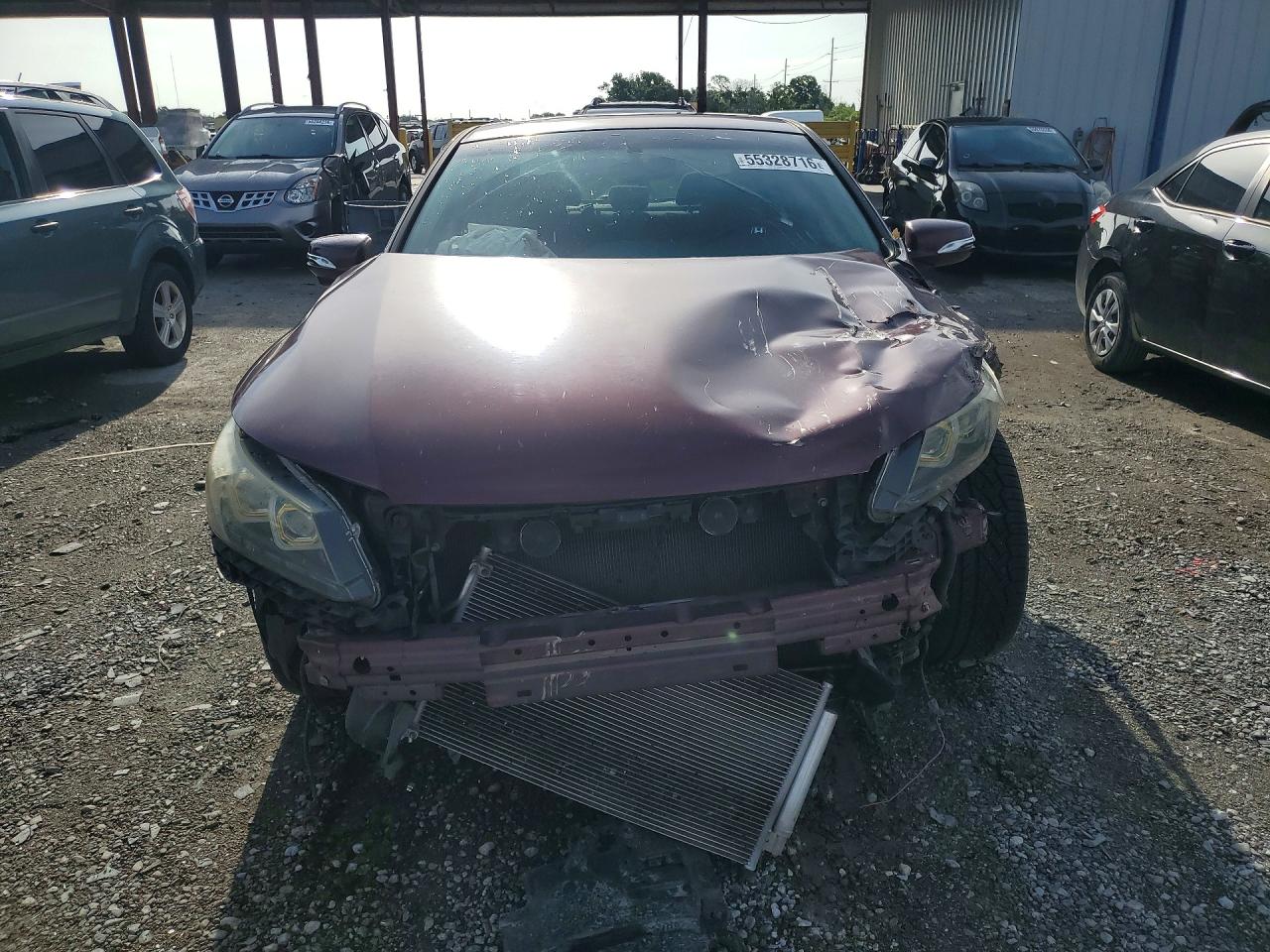2013 Honda Accord Ex Burgundy vin: 1HGCR2F76DA039356