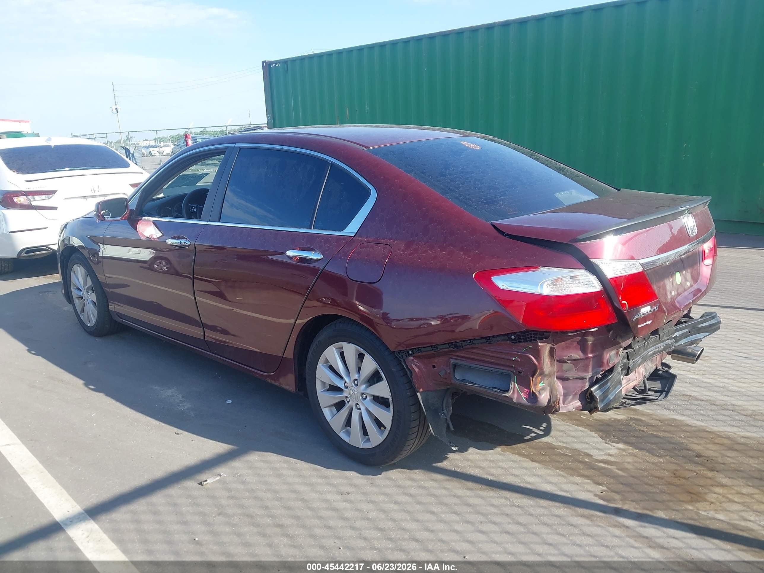 2013 Honda Accord Ex Burgundy vin: 1HGCR2F76DA201955
