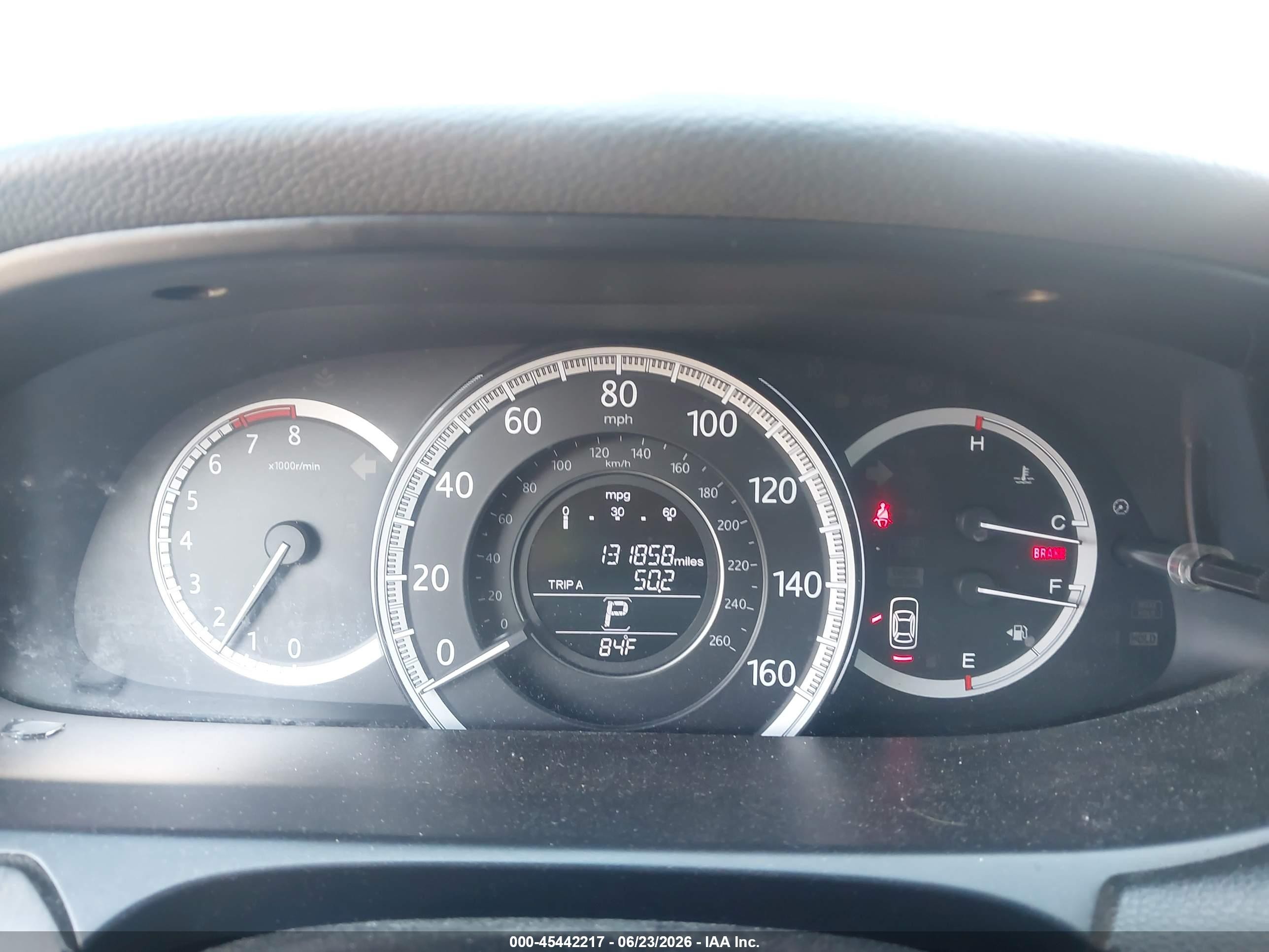 2013 Honda Accord Ex Burgundy vin: 1HGCR2F76DA201955