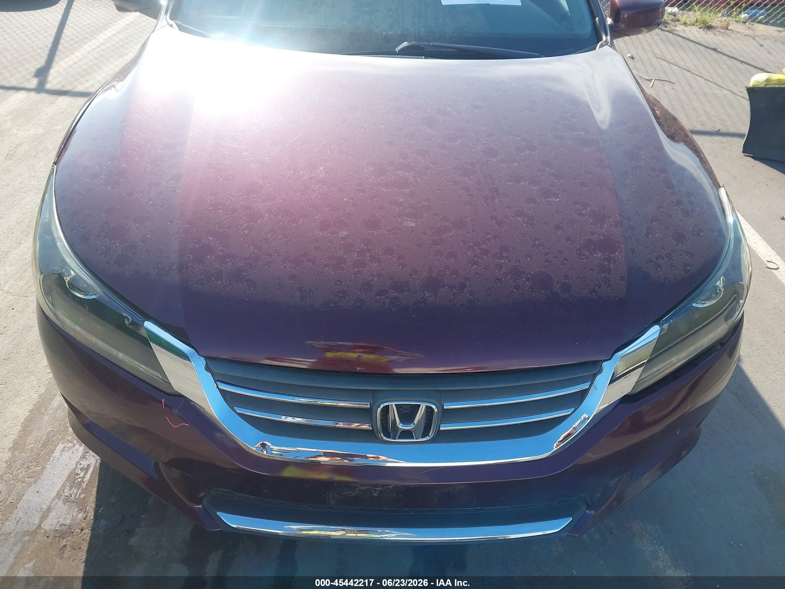 2013 Honda Accord Ex Burgundy vin: 1HGCR2F76DA201955
