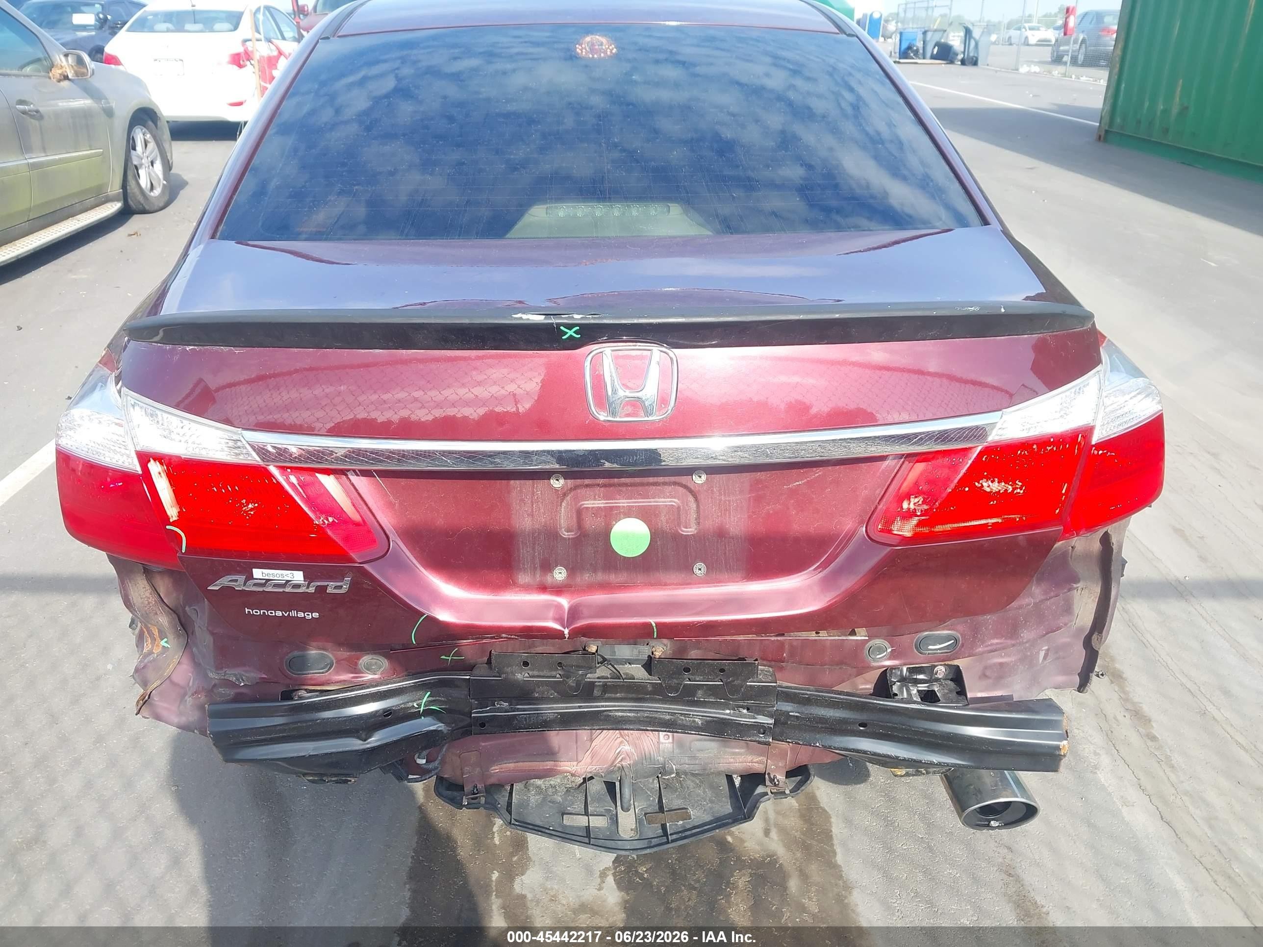 2013 Honda Accord Ex Burgundy vin: 1HGCR2F76DA201955