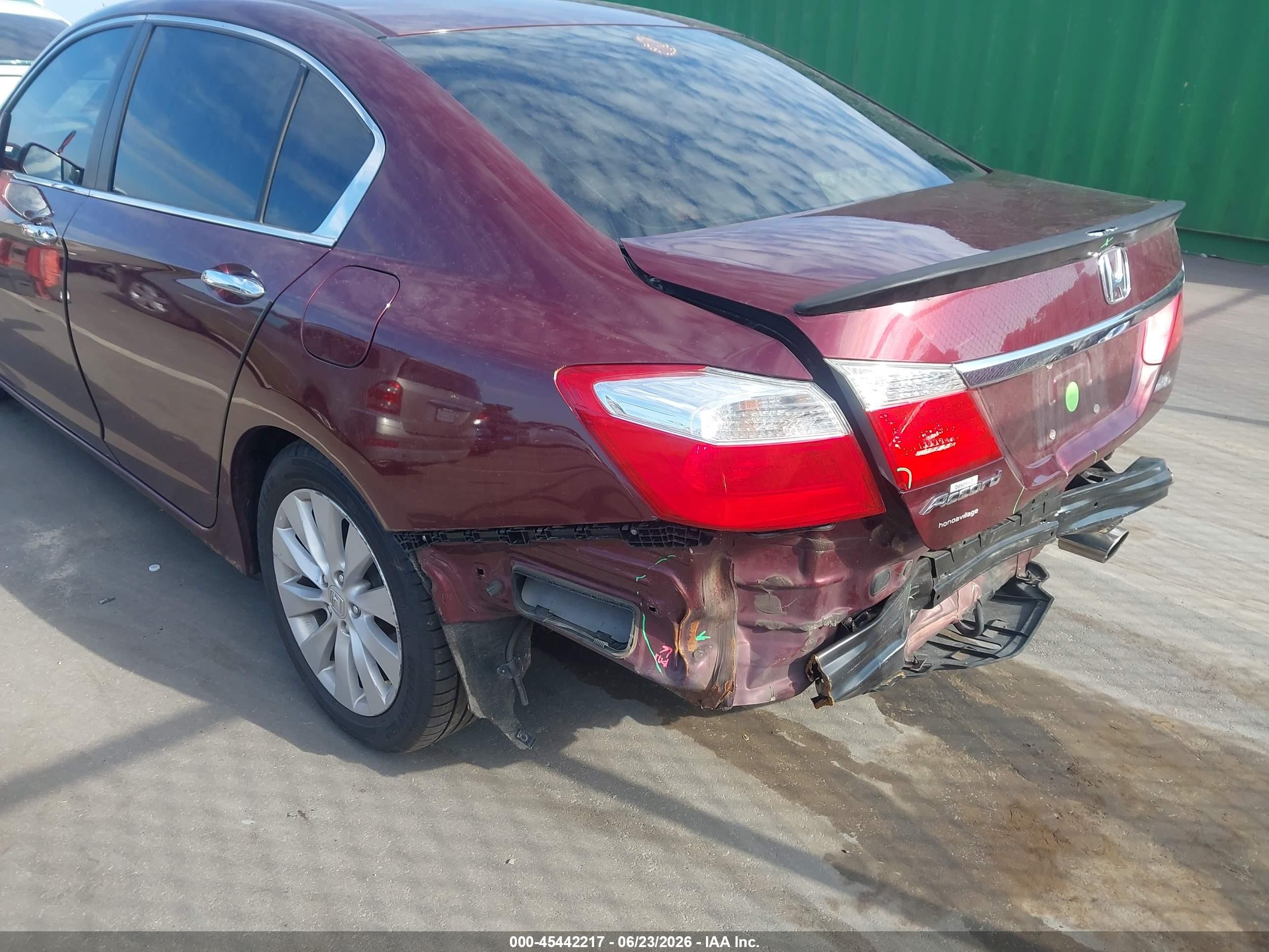 2013 Honda Accord Ex Burgundy vin: 1HGCR2F76DA201955