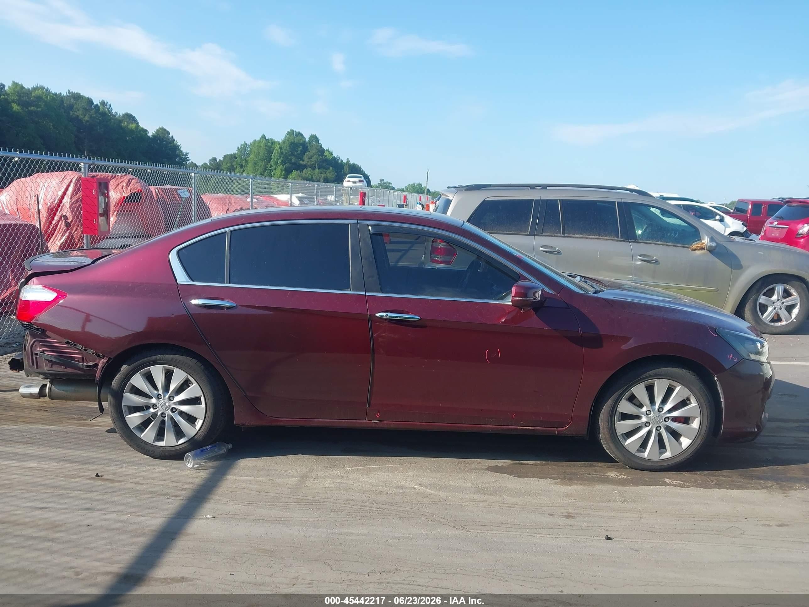 2013 Honda Accord Ex Burgundy vin: 1HGCR2F76DA201955