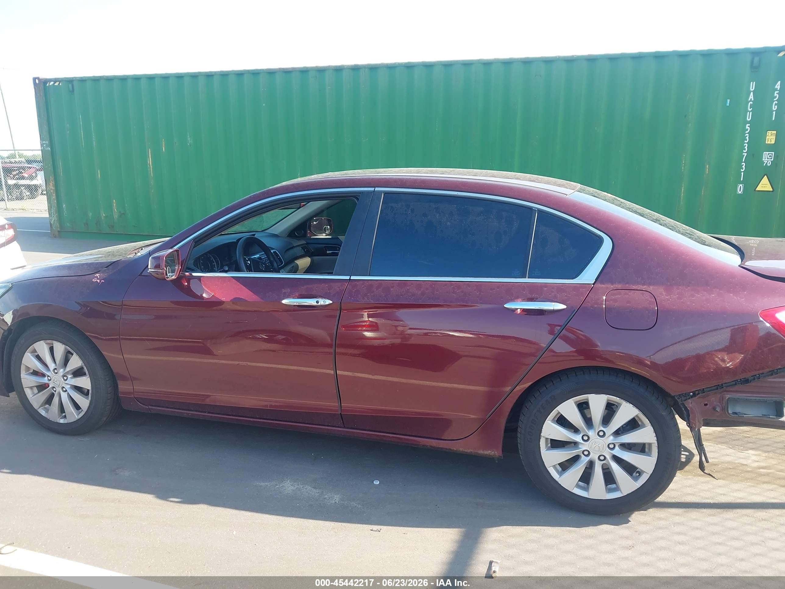 2013 Honda Accord Ex Burgundy vin: 1HGCR2F76DA201955
