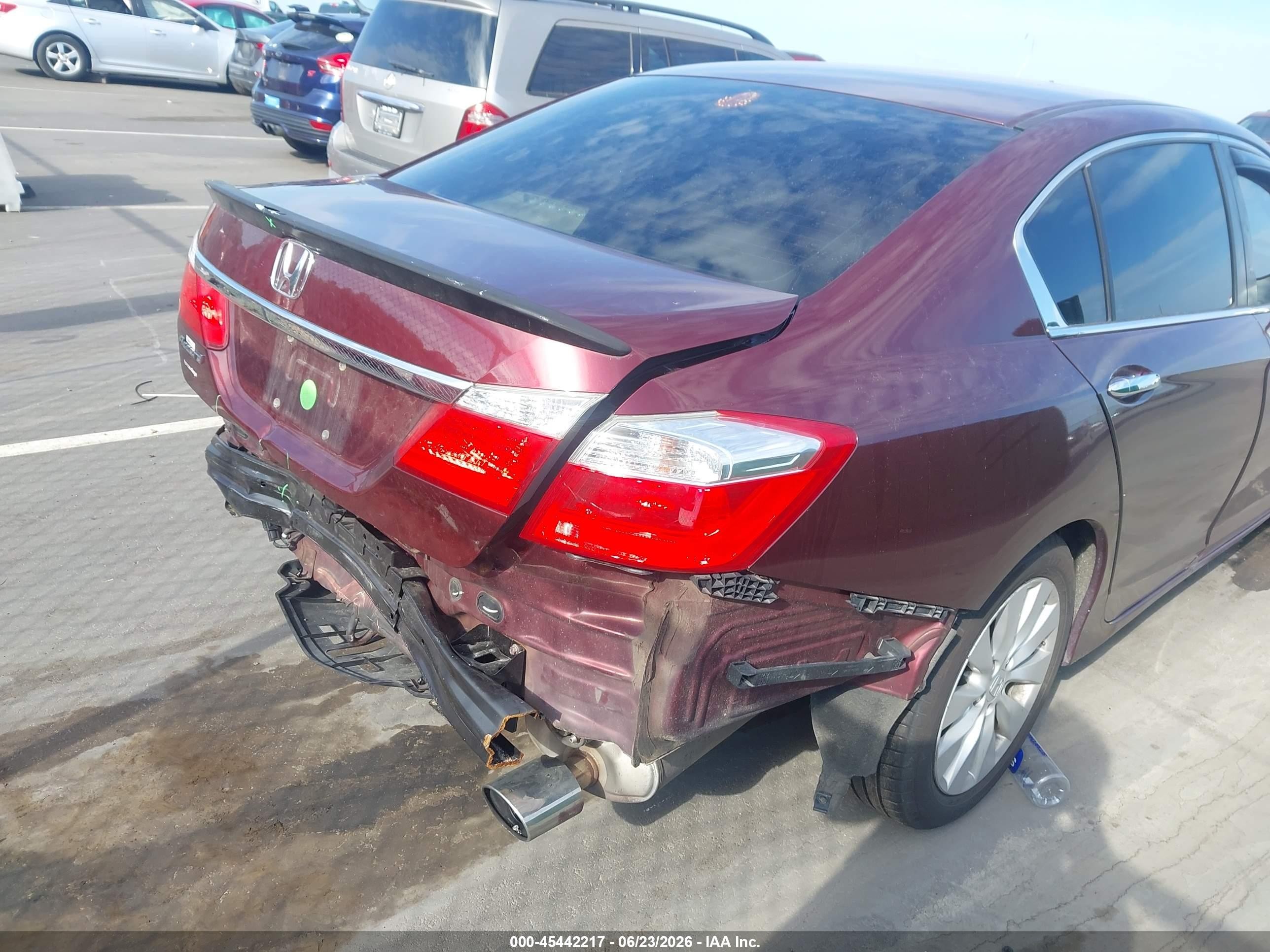 2013 Honda Accord Ex Burgundy vin: 1HGCR2F76DA201955