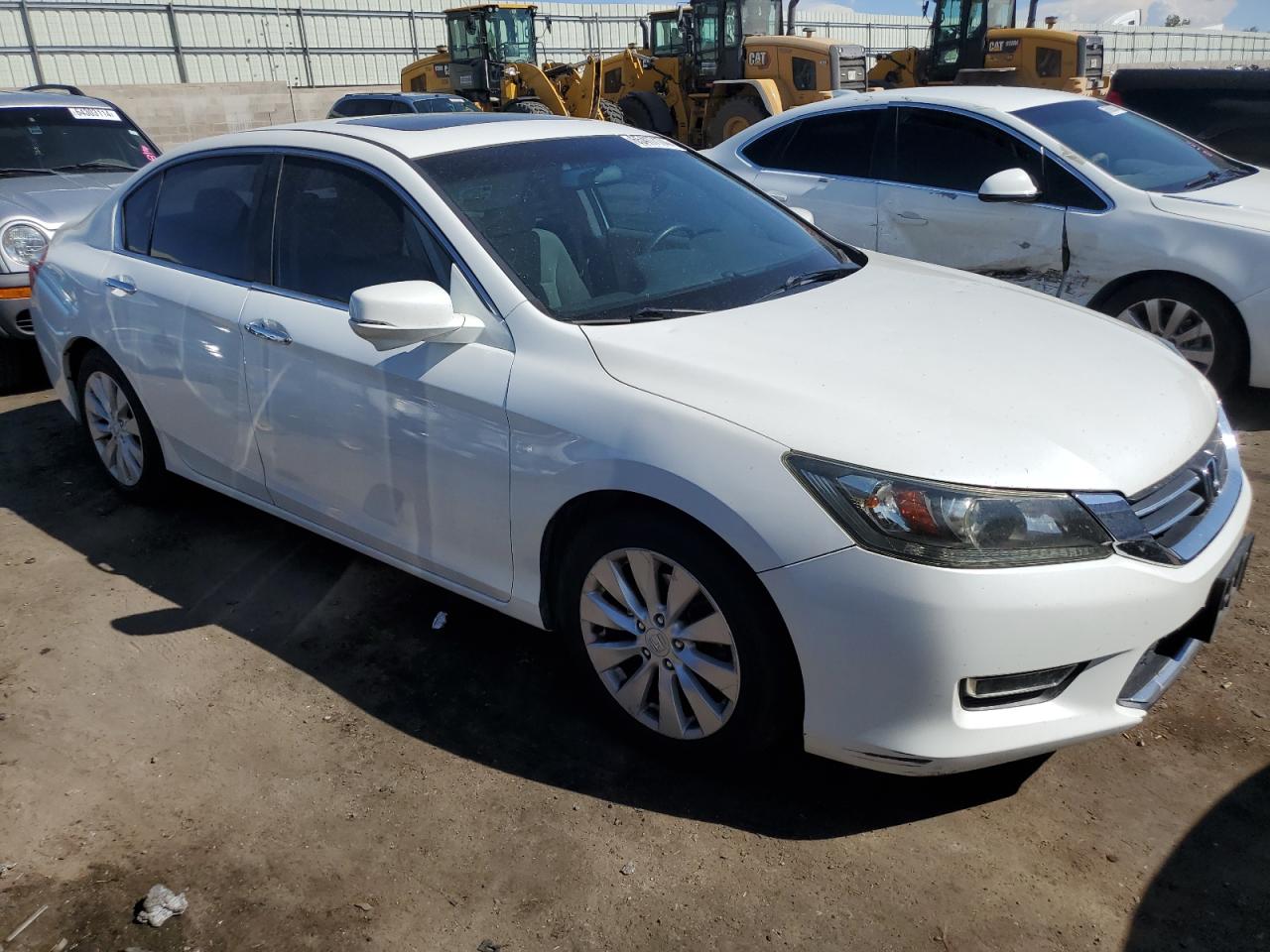 2013 Honda Accord Ex White vin: 1HGCR2F76DA203950