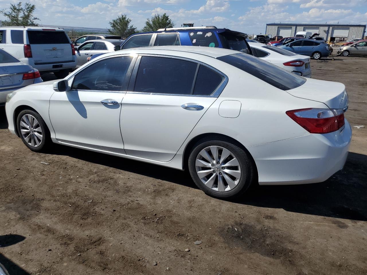 2013 Honda Accord Ex White vin: 1HGCR2F76DA203950