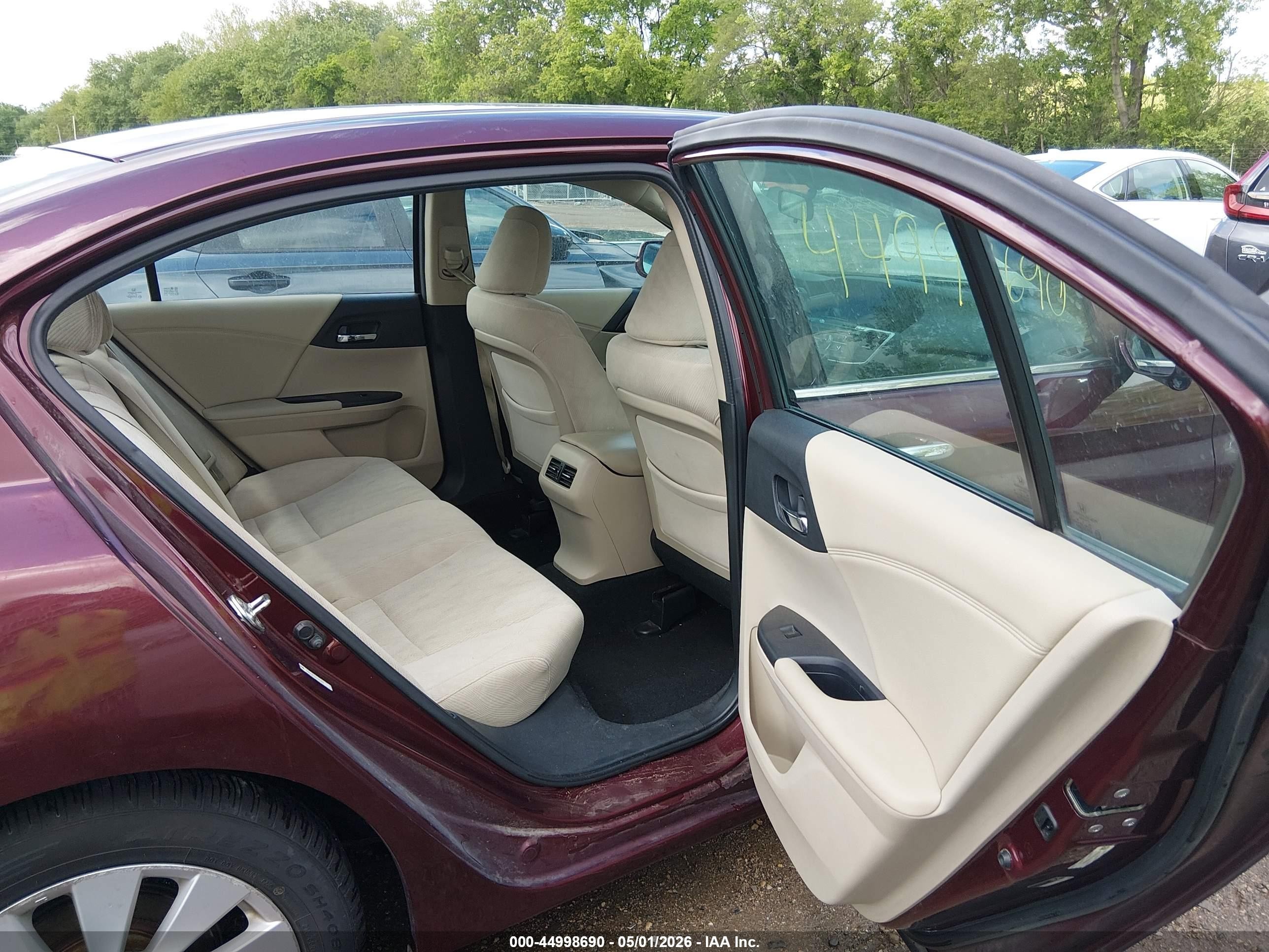 2014 Honda Accord Ex Red vin: 1HGCR2F76EA001563